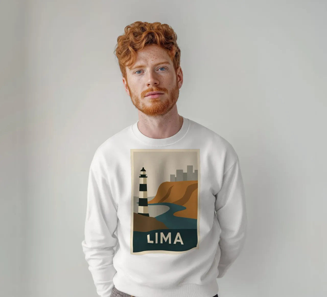 LIMA - Viaggio grafico lungo la costa del Pacifico felpa da JETLAG | affiches voyage