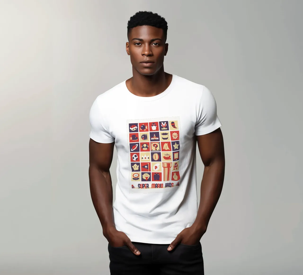 Pixel Power-Up Grid t-shirt da NextPixel