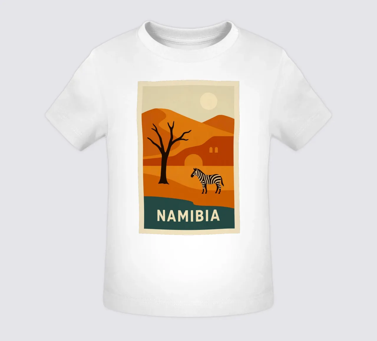 NAMIBIA - Selvaggia e sublime maglietta neonato da JETLAG | affiches voyage