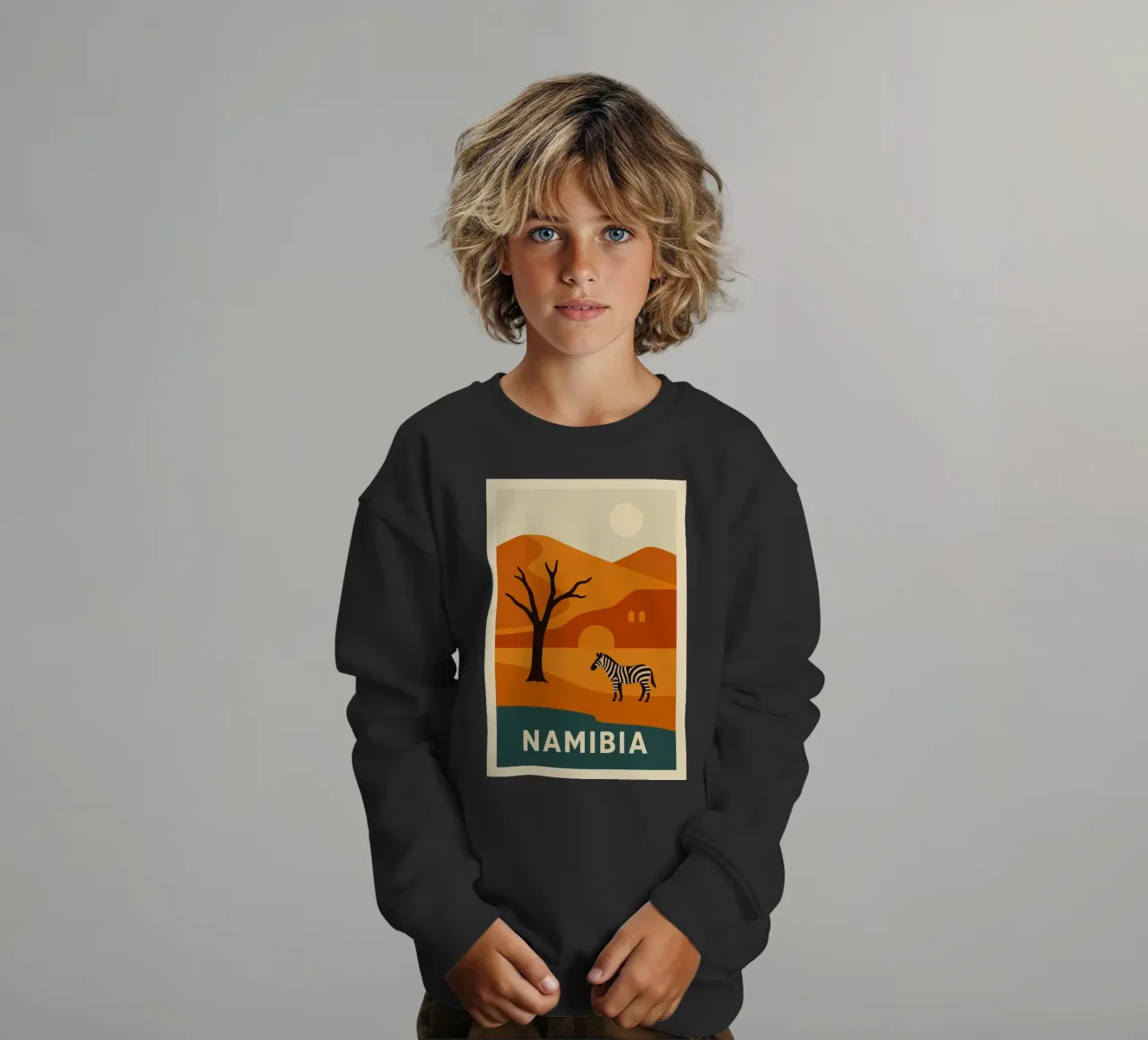 NAMIBIA - Selvaggia e sublime felpa bambino da JETLAG | affiches voyage