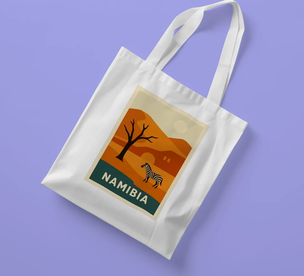 NAMIBIA - Selvaggia e sublime borsa in juta da JETLAG | affiches voyage