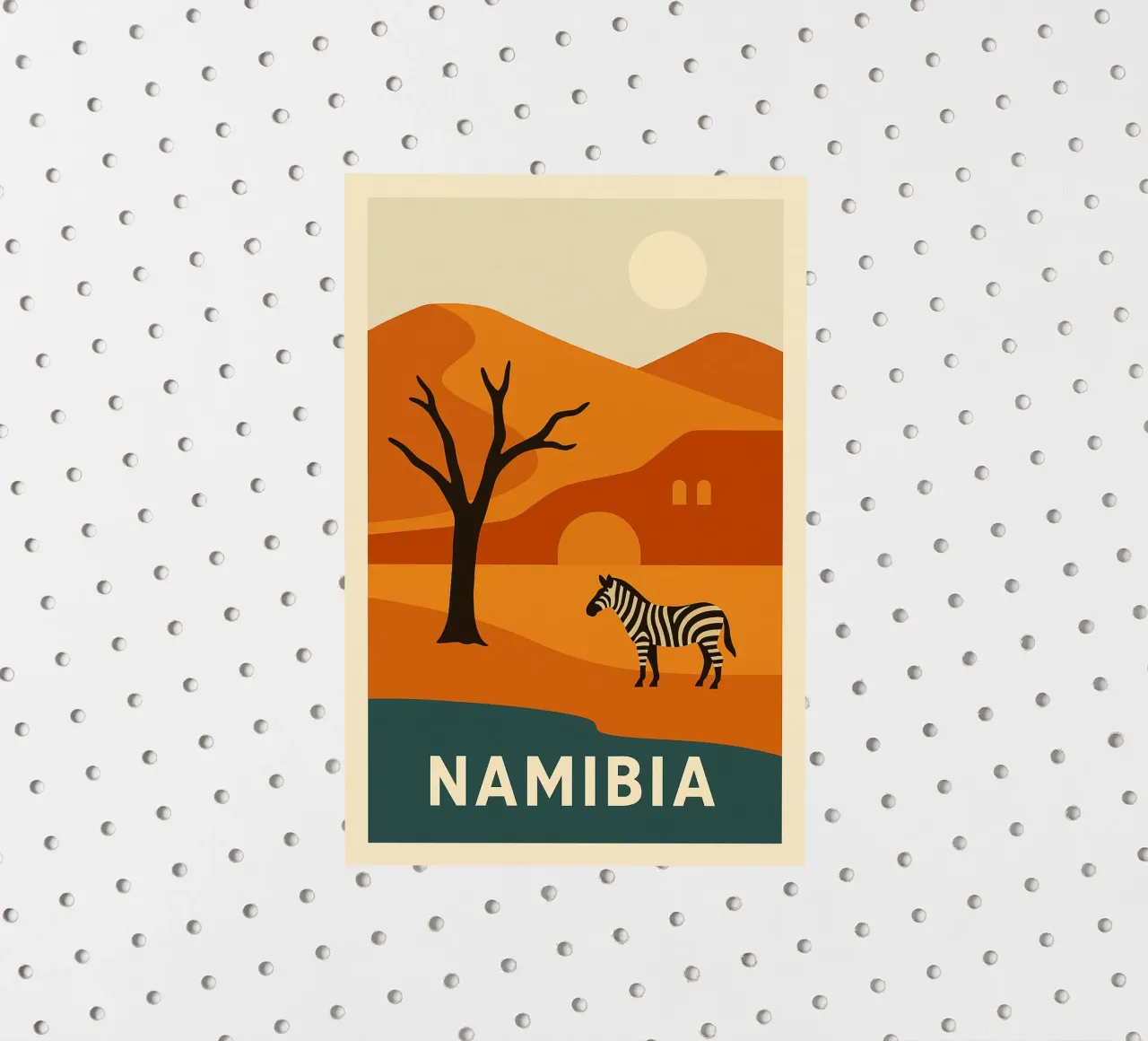 NAMIBIA - Selvaggia e sublime adesivo da JETLAG | affiches voyage