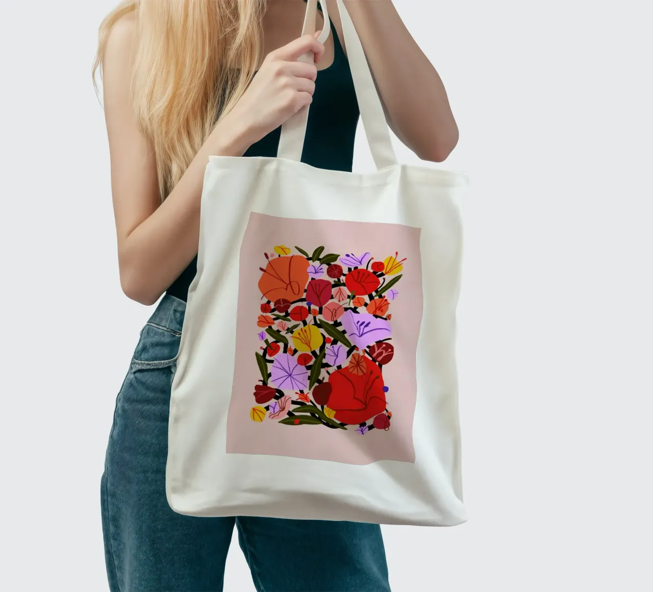Cheer Up Buttercup II borsa in juta da Pure