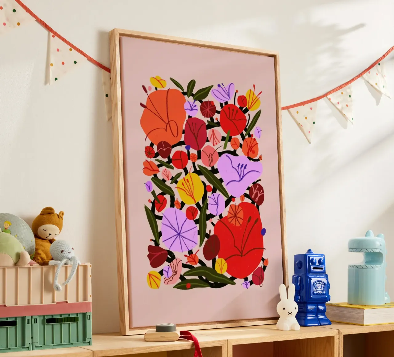 Cheer Up Buttercup II tela con Cornice a cassetta da Pure