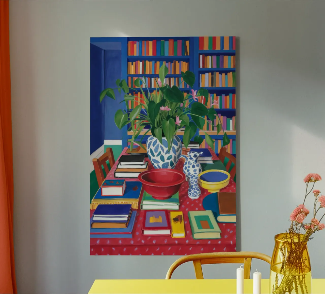 Literaire vensterdromen canvas met Baklijst van Paez Harmony