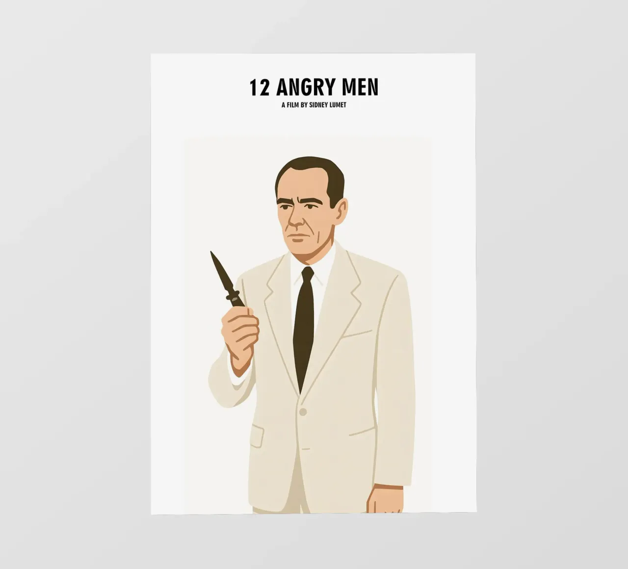 12 Angry Men Minimalist pellicola backlit da MoviesArt