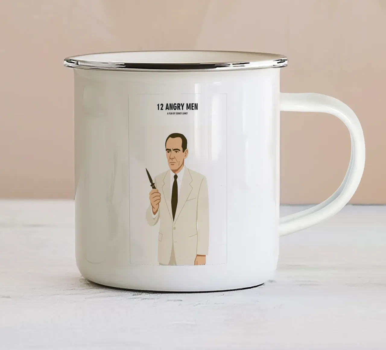 12 Angry Men Minimalist tazza in smalto da MoviesArt