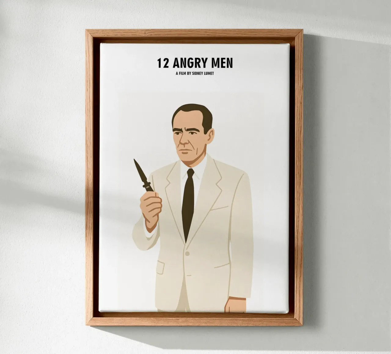 12 Angry Men Minimalist tela con Cornice a cassetta da MoviesArt