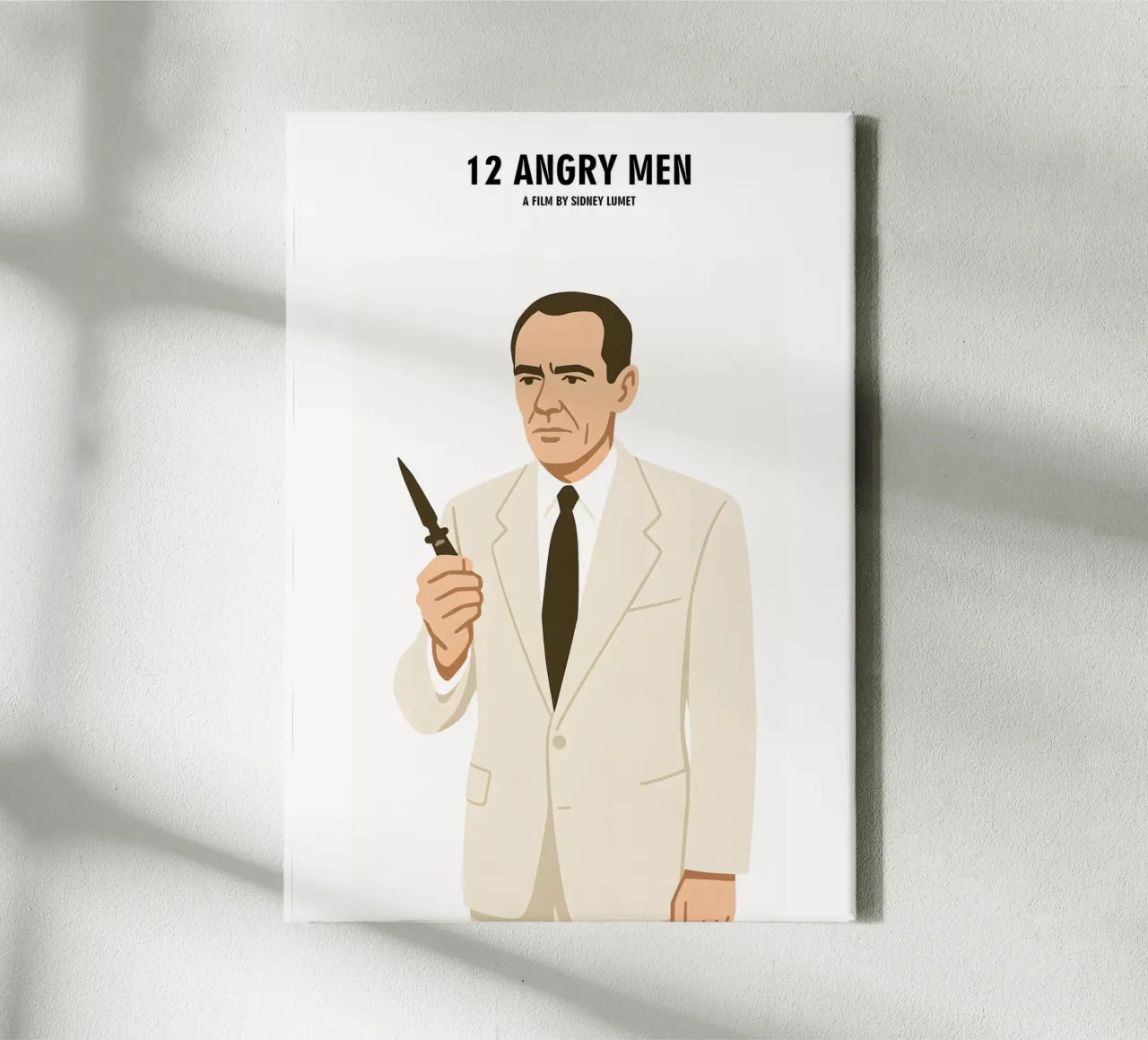 12 Angry Men Minimalist tela con Cornice a cassetta da MoviesArt