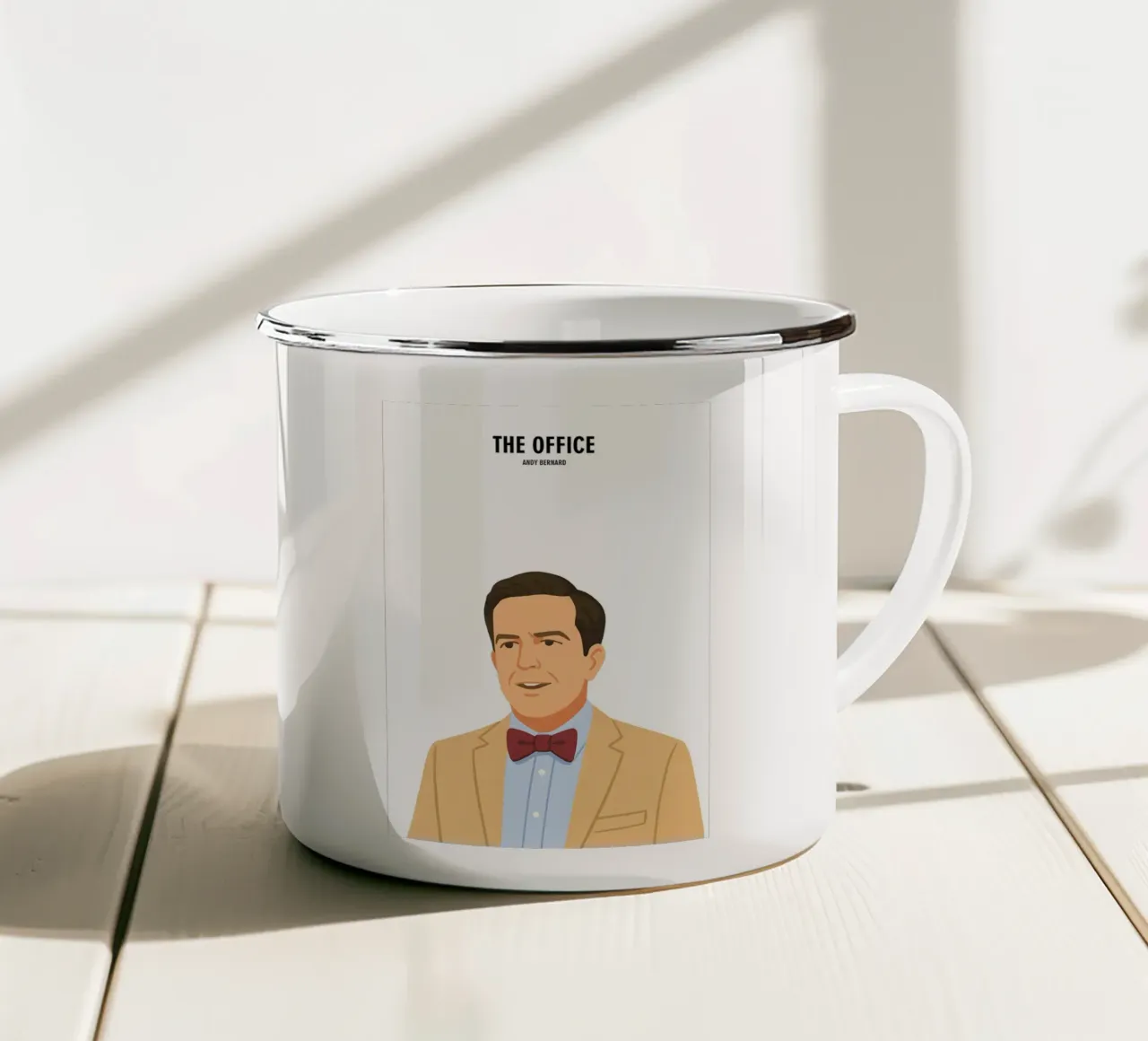 Andy Bernard The Office tazza in smalto da MoviesArt