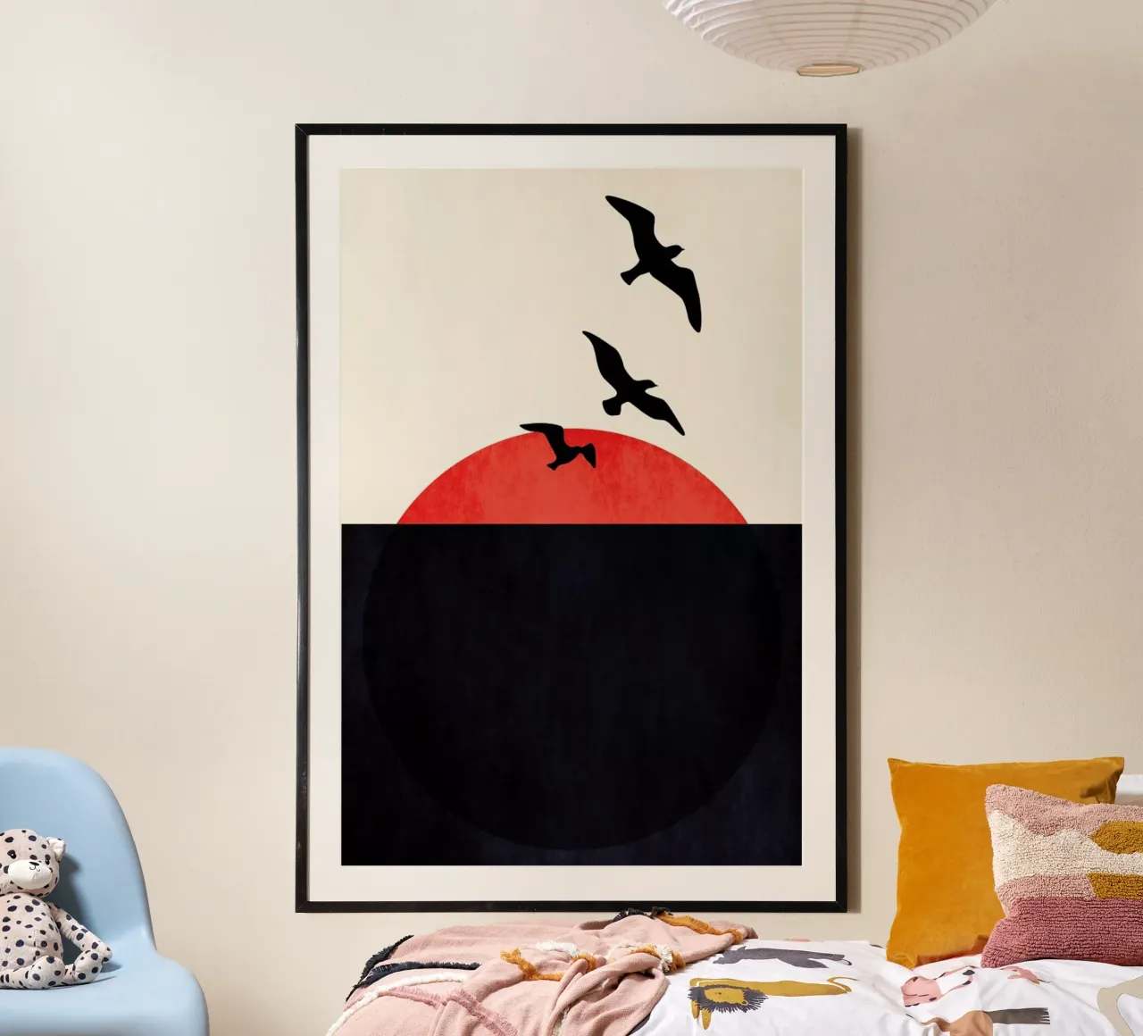 Sunset Breeze - AZUL poster con telaio in alluminio da Kubistika