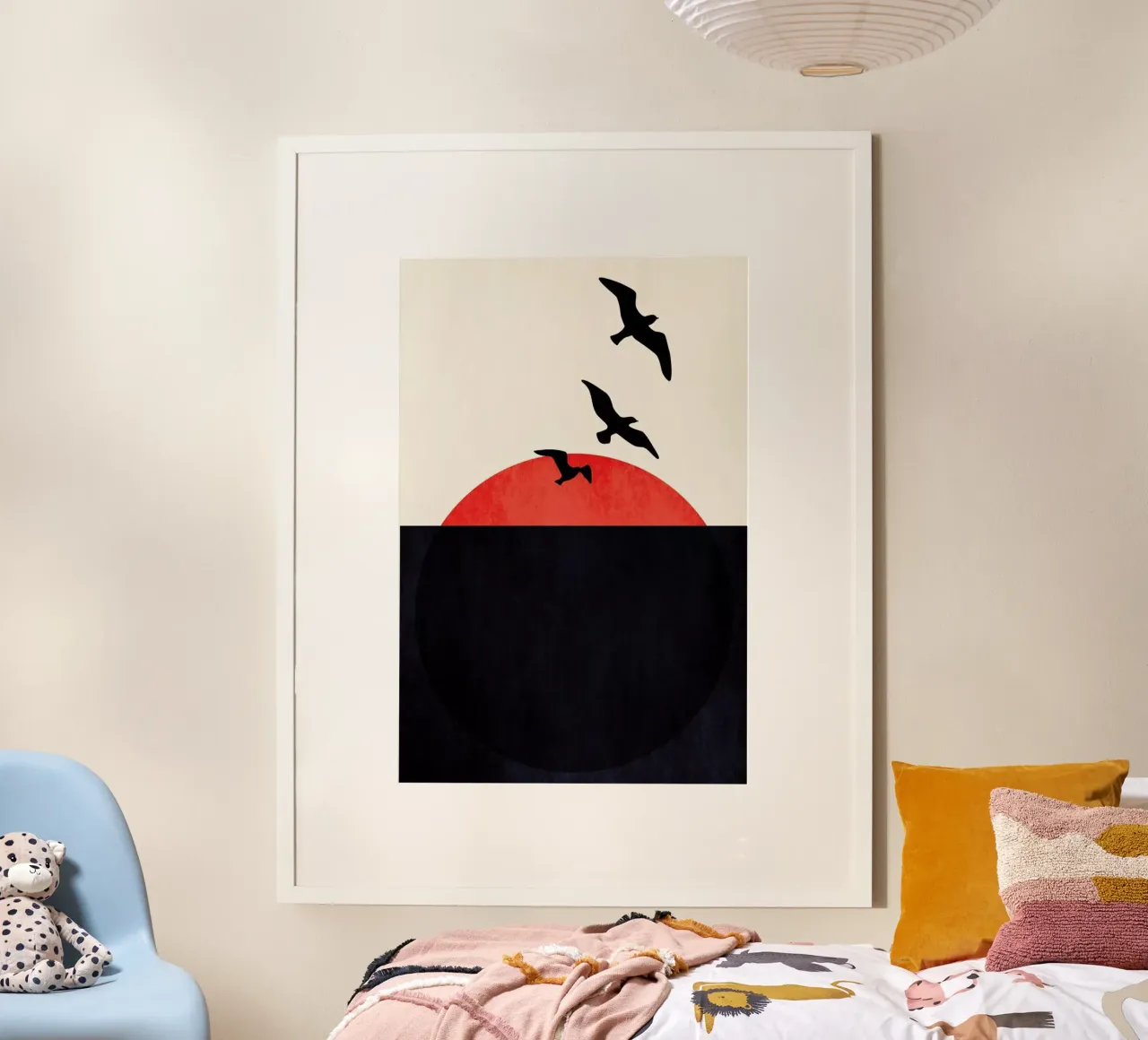 Sunset Breeze - AZUL poster con telaio in alluminio da Kubistika