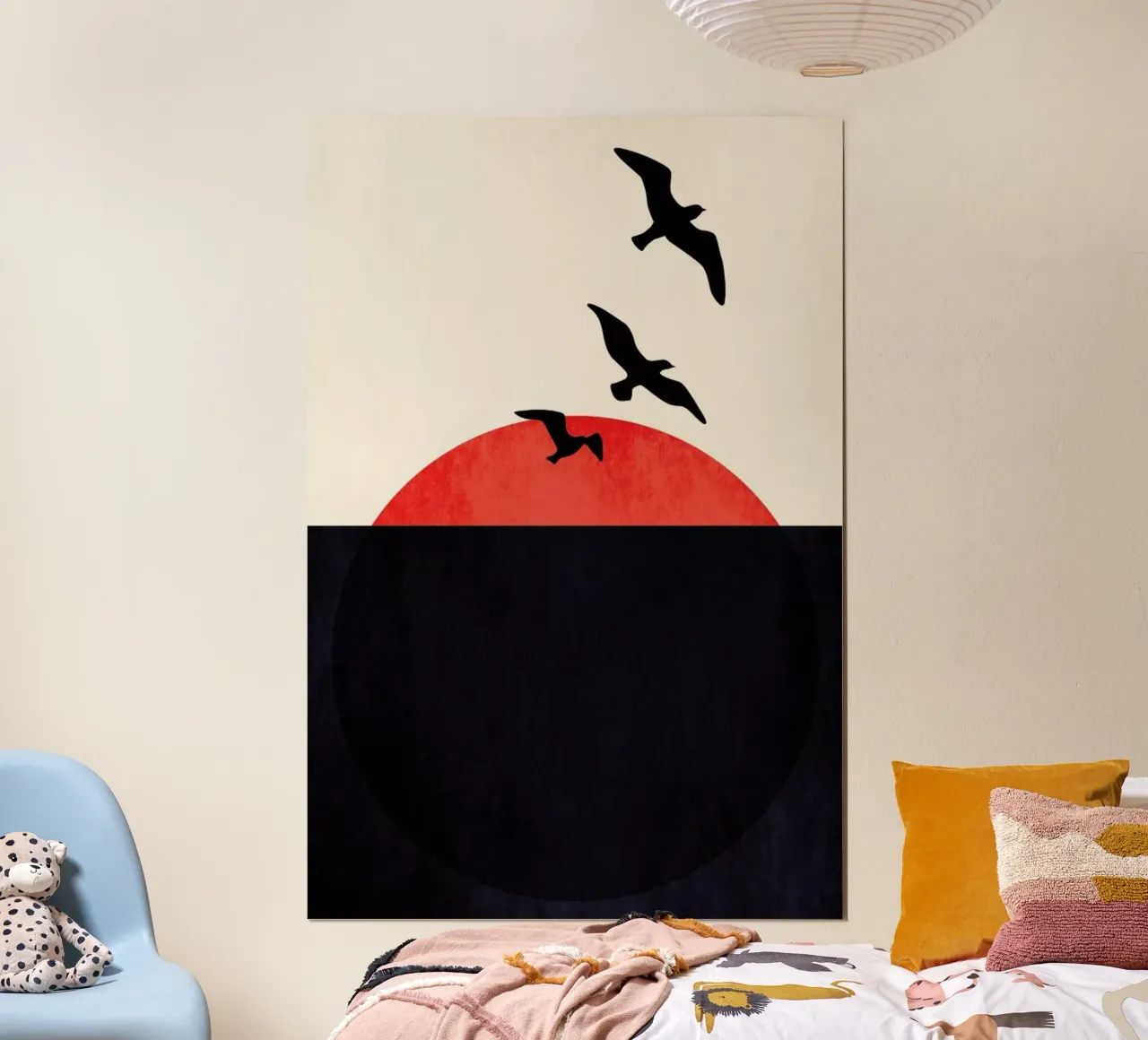 Sunset Breeze - AZUL poster con telaio in alluminio da Kubistika
