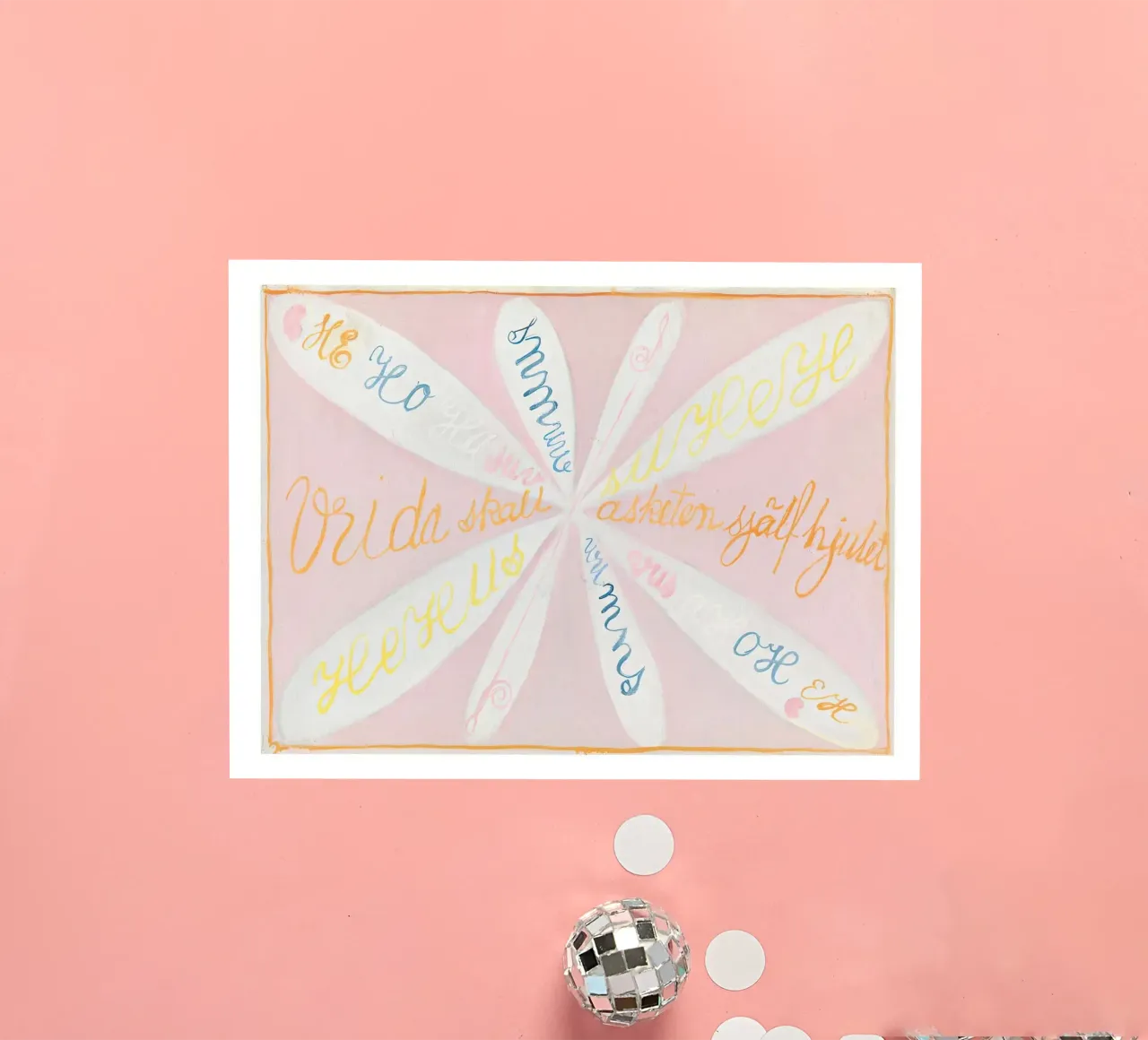 HILMA AF KLINT écriture cursive autocollant de Hilma HIll