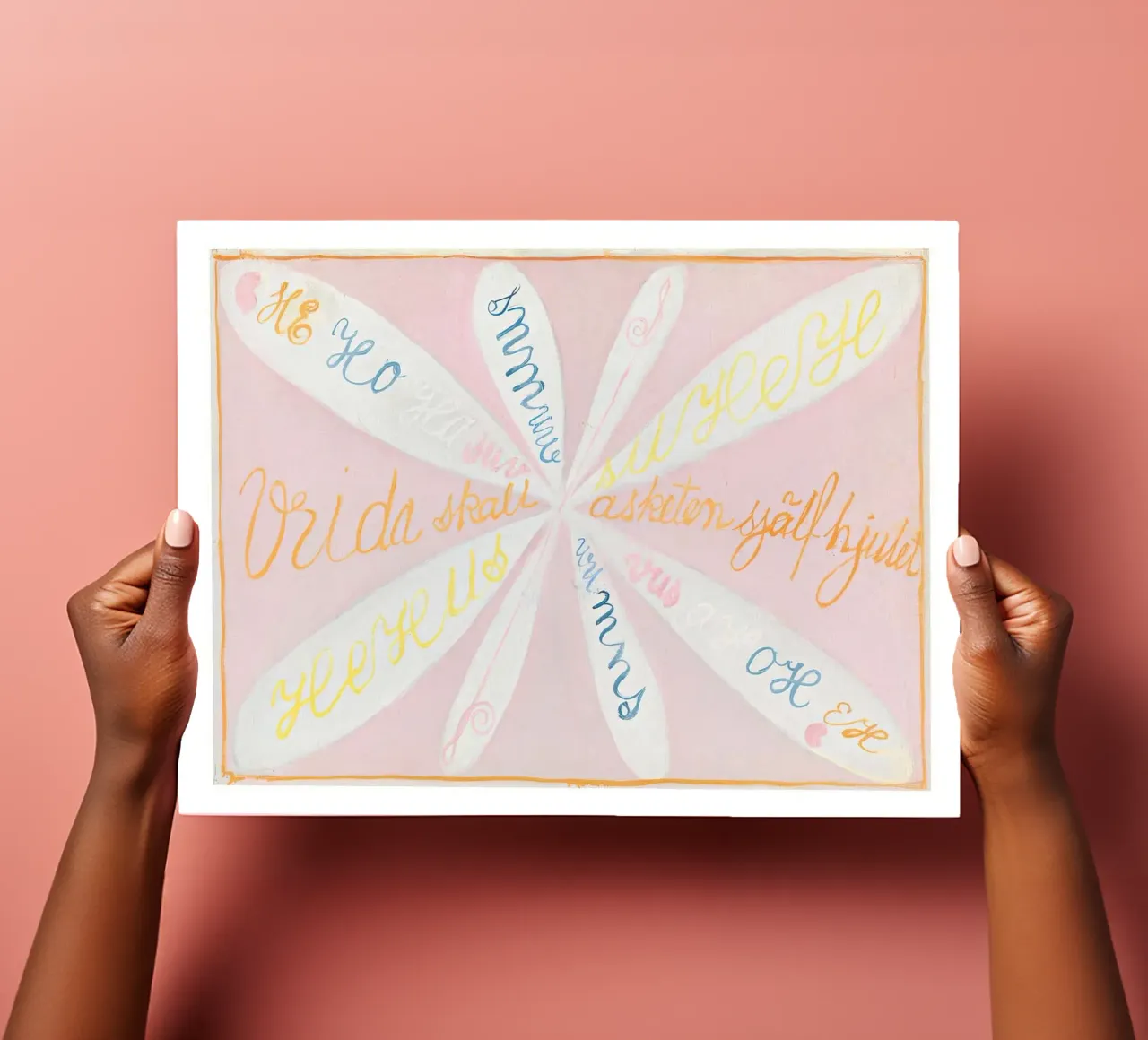 HILMA AF KLINT cursive handwriting sticker sheet by Hilma HIll