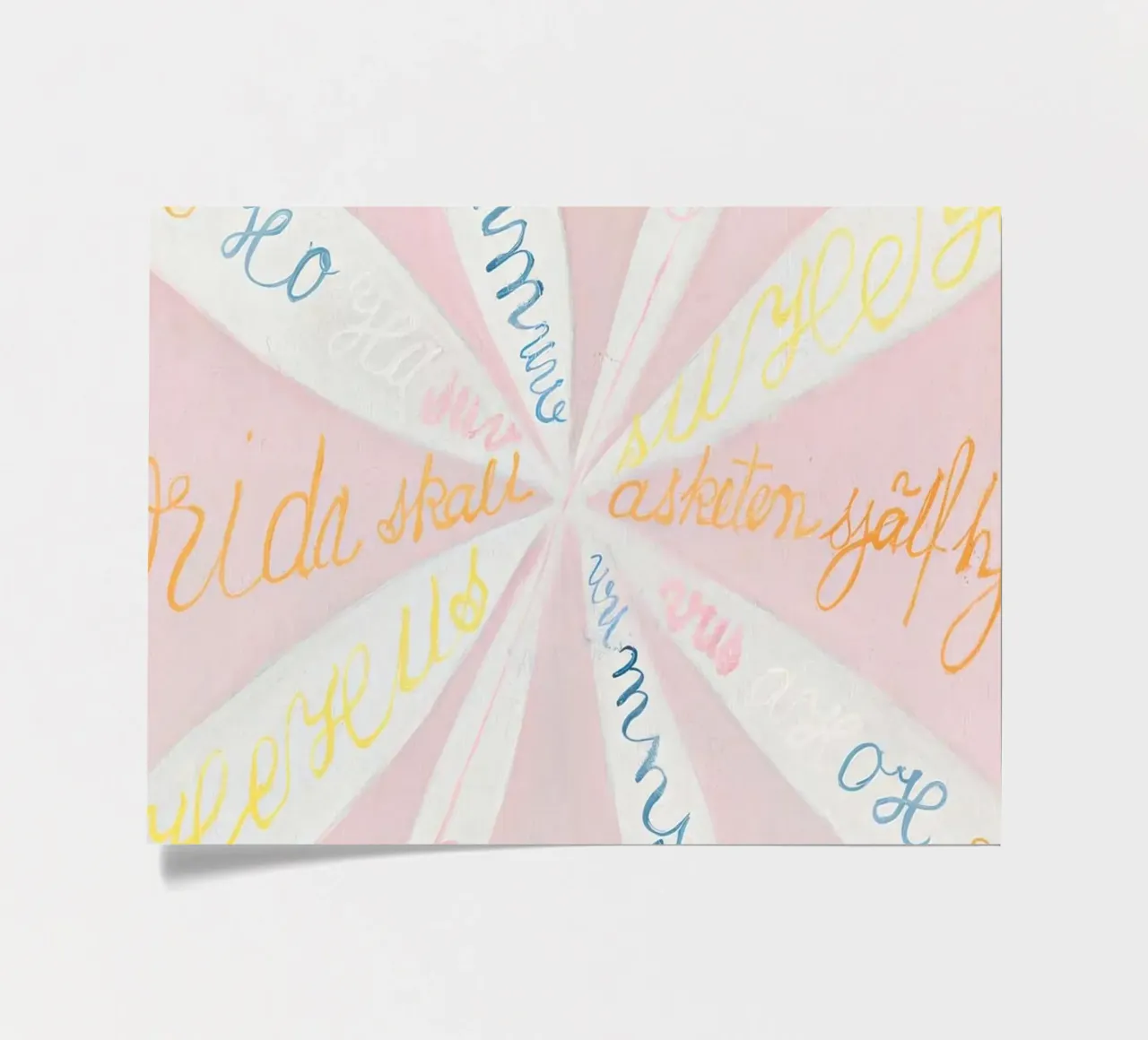HILMA AF KLINT cursive handwriting sticker sheet by Hilma HIll
