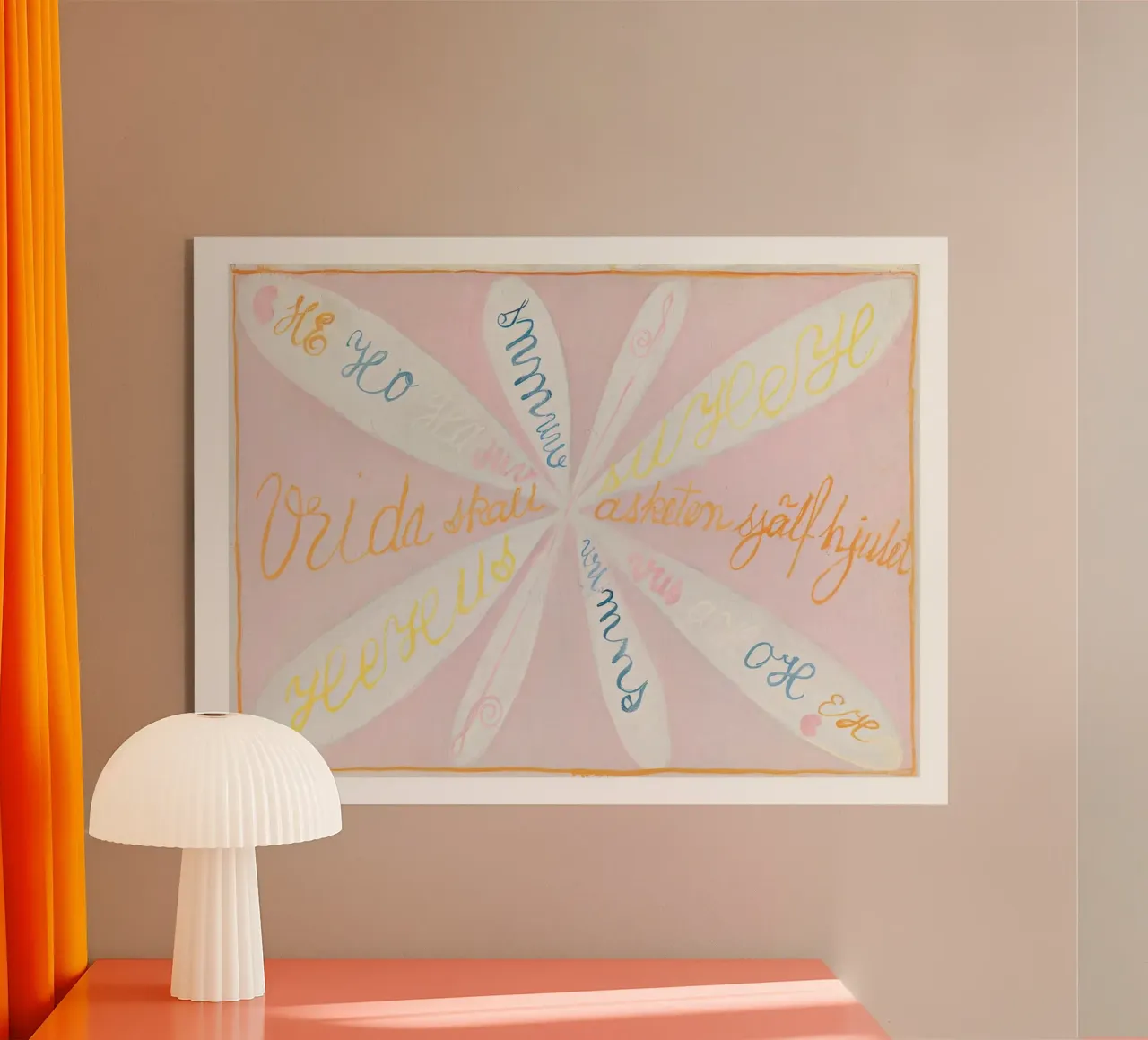 HILMA AF KLINT scrittura corsiva plexiglass da Hilma HIll