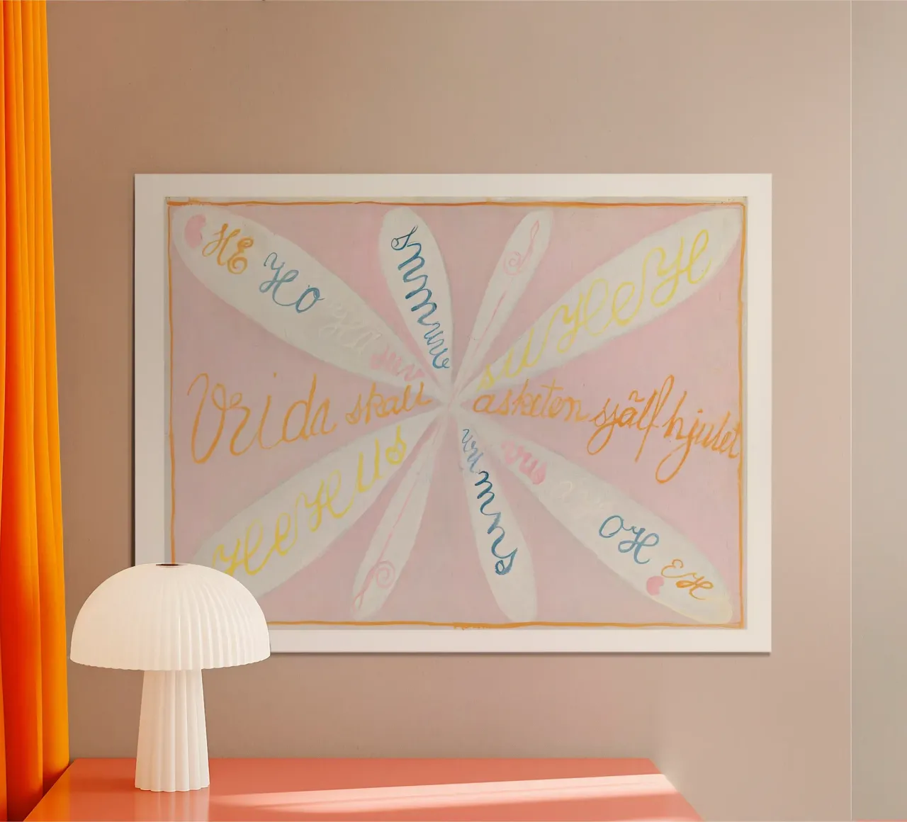 HILMA AF KLINT cursive handwriting hahnemühle by Hilma HIll