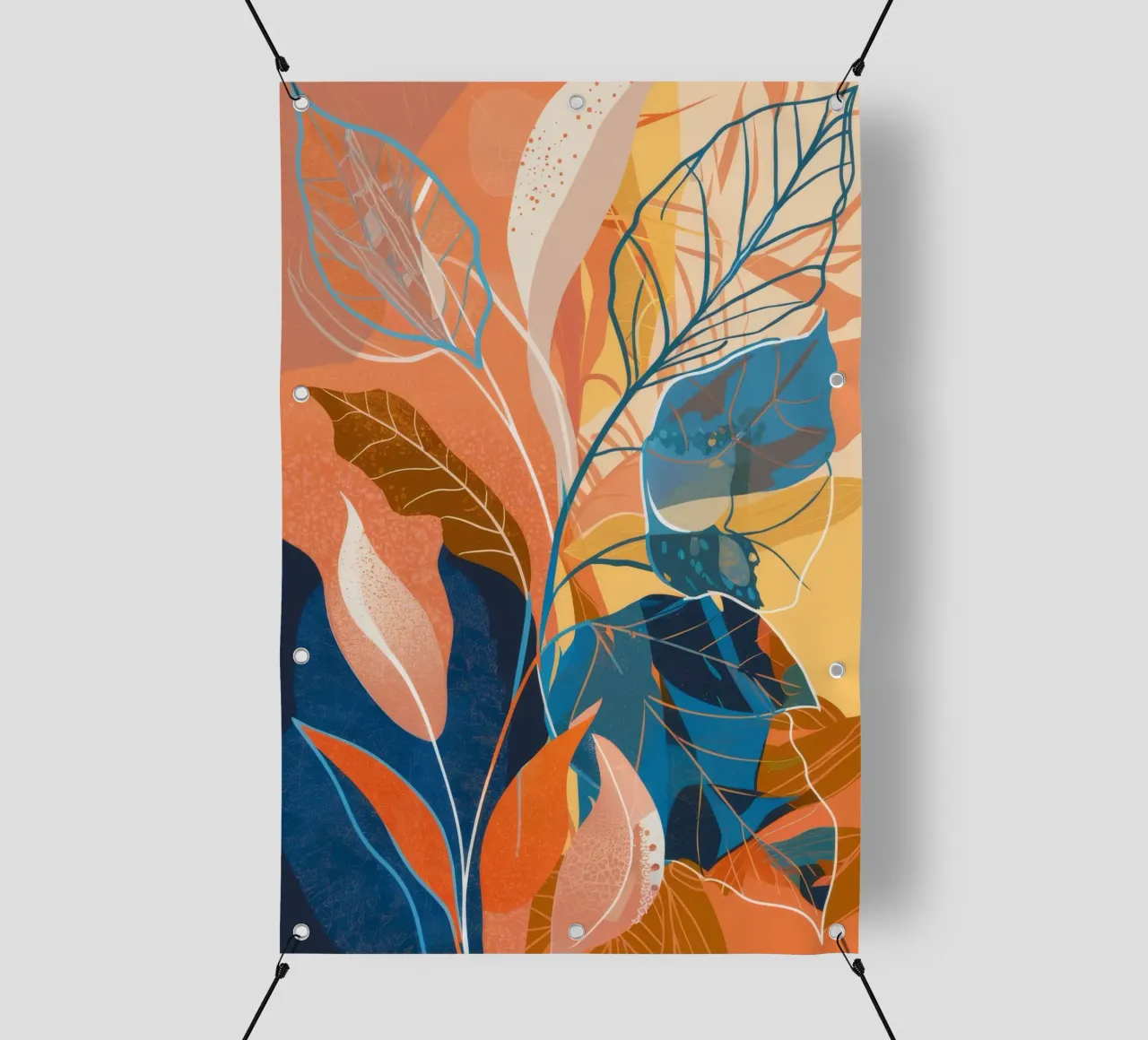 Forme floreali astratte telo in pvc da Paez Harmony
