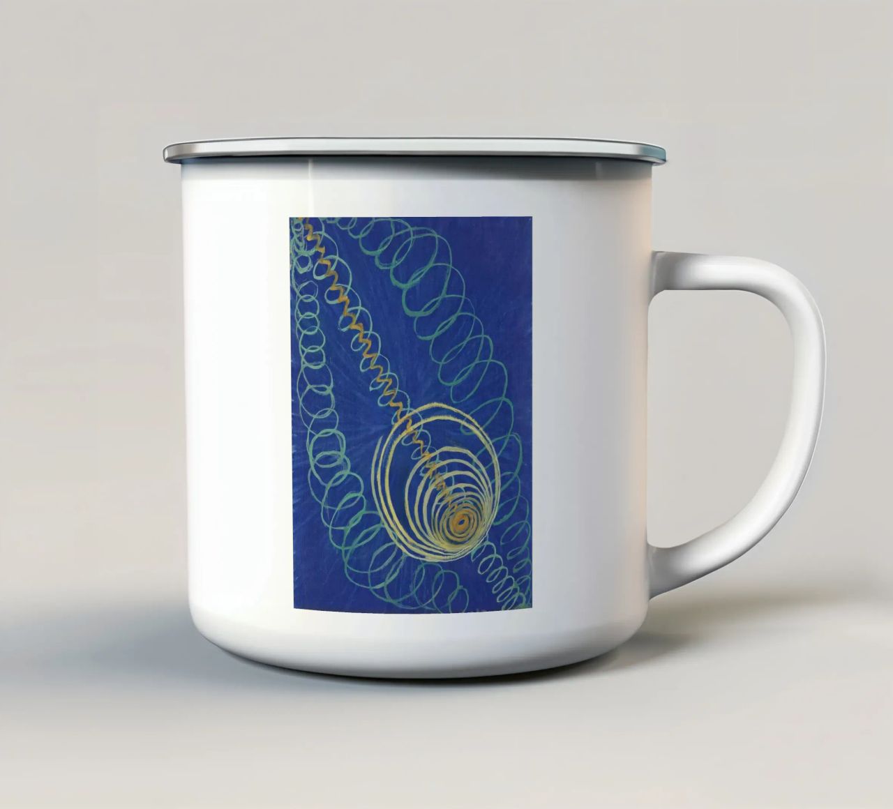 Linee radianti HILMA AF KLINT tazza in smalto da Hilma HIll