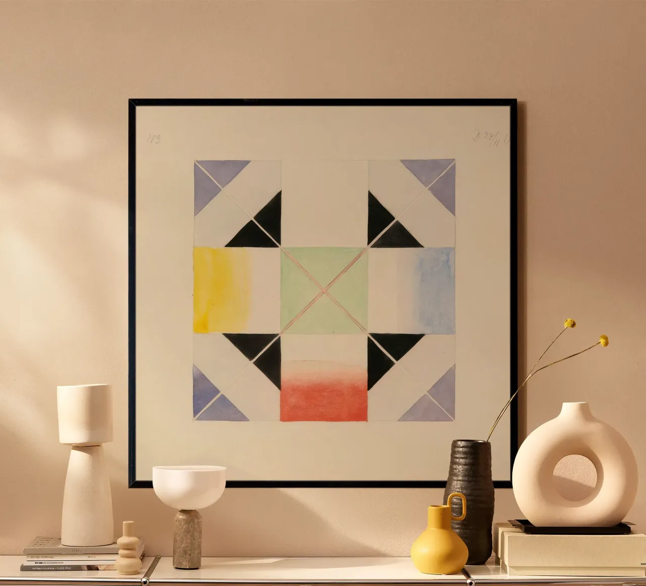 HILMA AF KLINT effetto illusione ottica poster da Hilma HIll