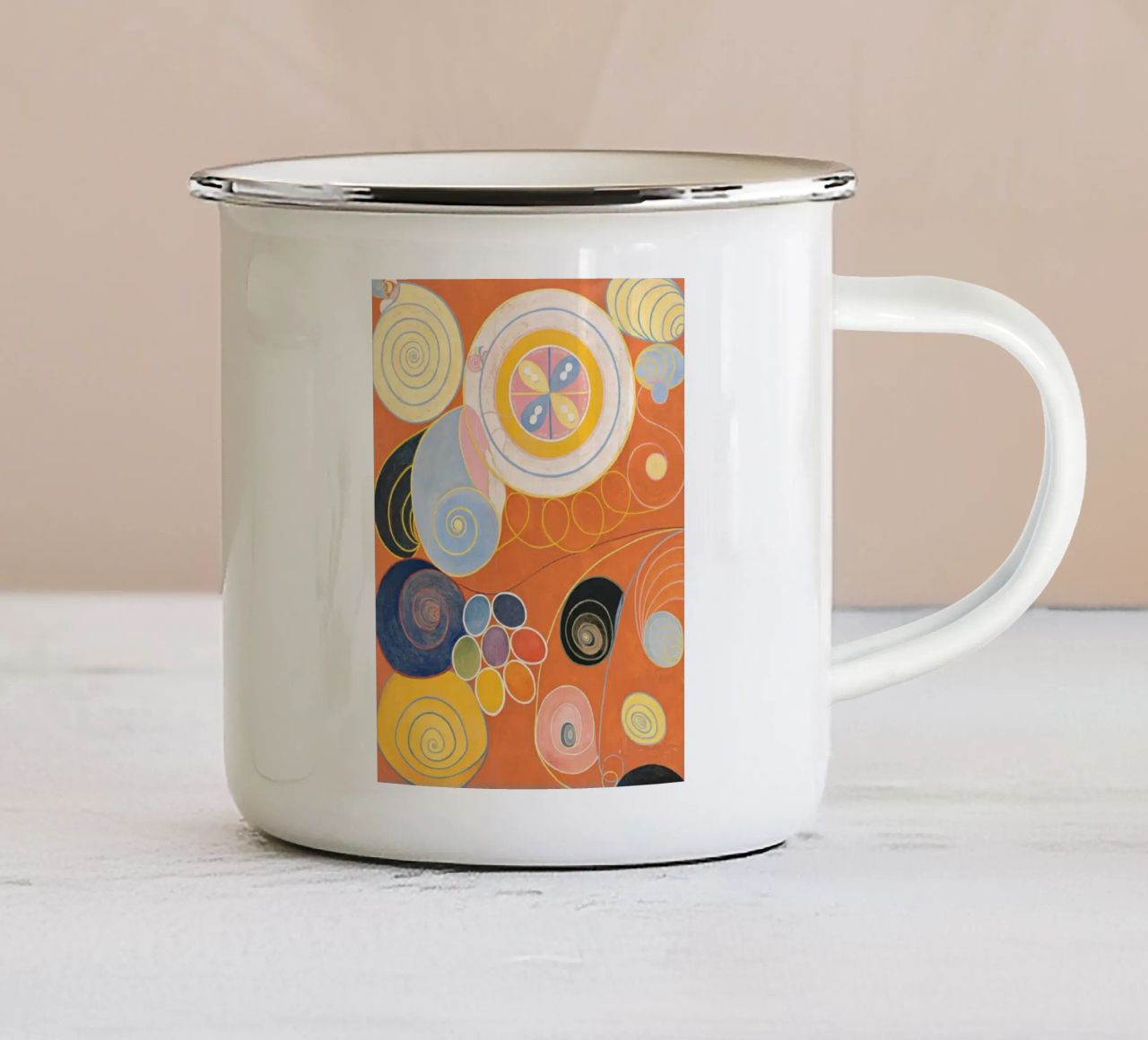 HILMA AF KLINT forme organiche tazza in smalto da Hilma HIll