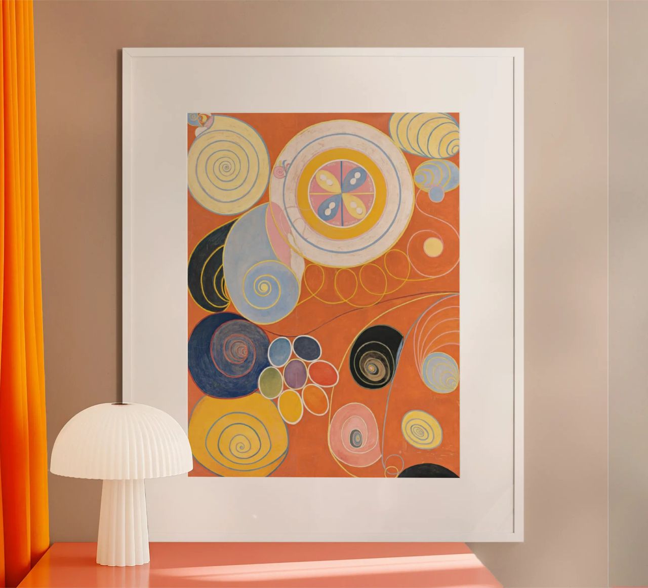 HILMA AF KLINT organic shapes poster by Hilma HIll