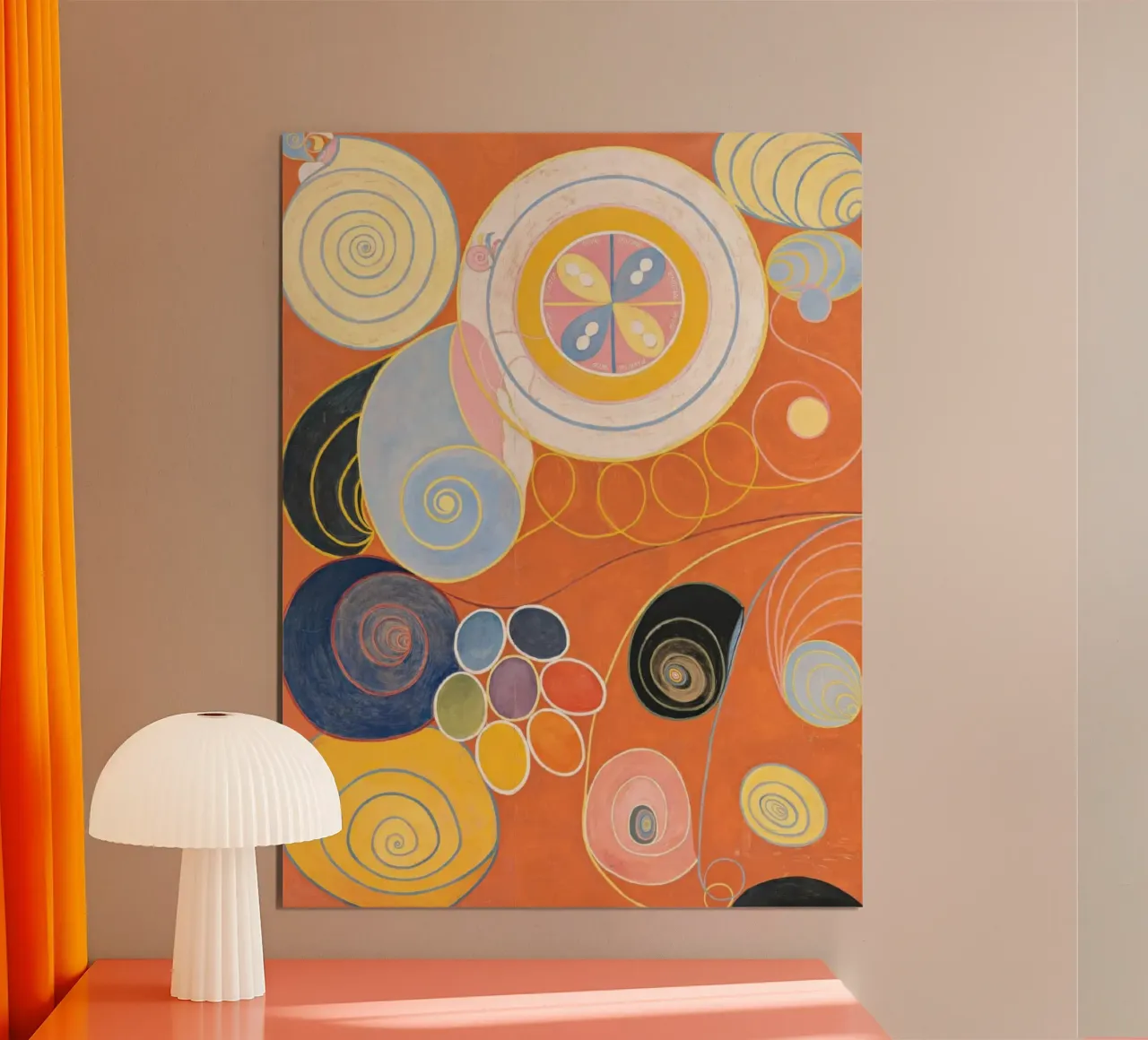 HILMA AF KLINT forme organiche poster con telaio in legno da Hilma HIll