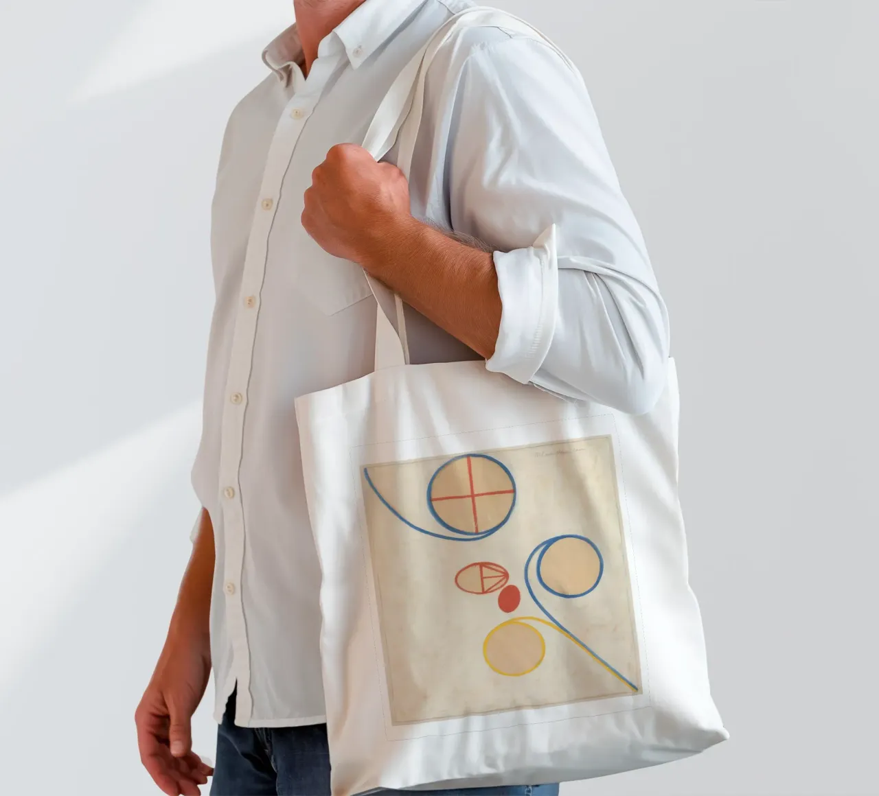 Composizione HILMA AF KLINT borsa in juta da Hilma HIll