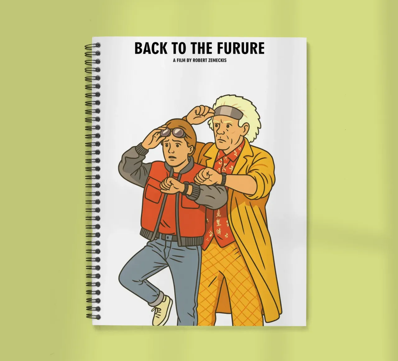 Back To The Future Minimalist spiral notebook by MoviesArt