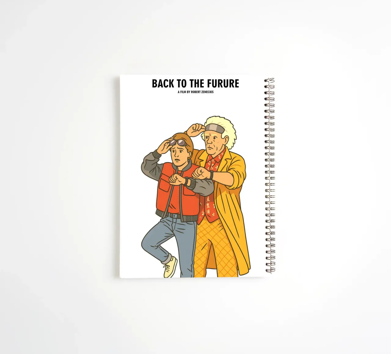 Back To The Future Minimalist spiral notebook by MoviesArt