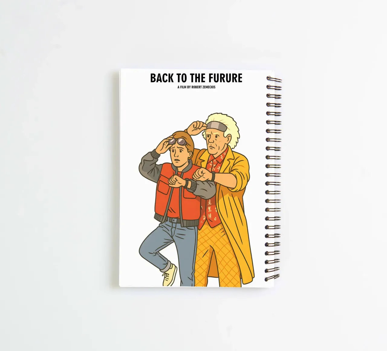 Back To The Future Minimalist spiral notebook by MoviesArt