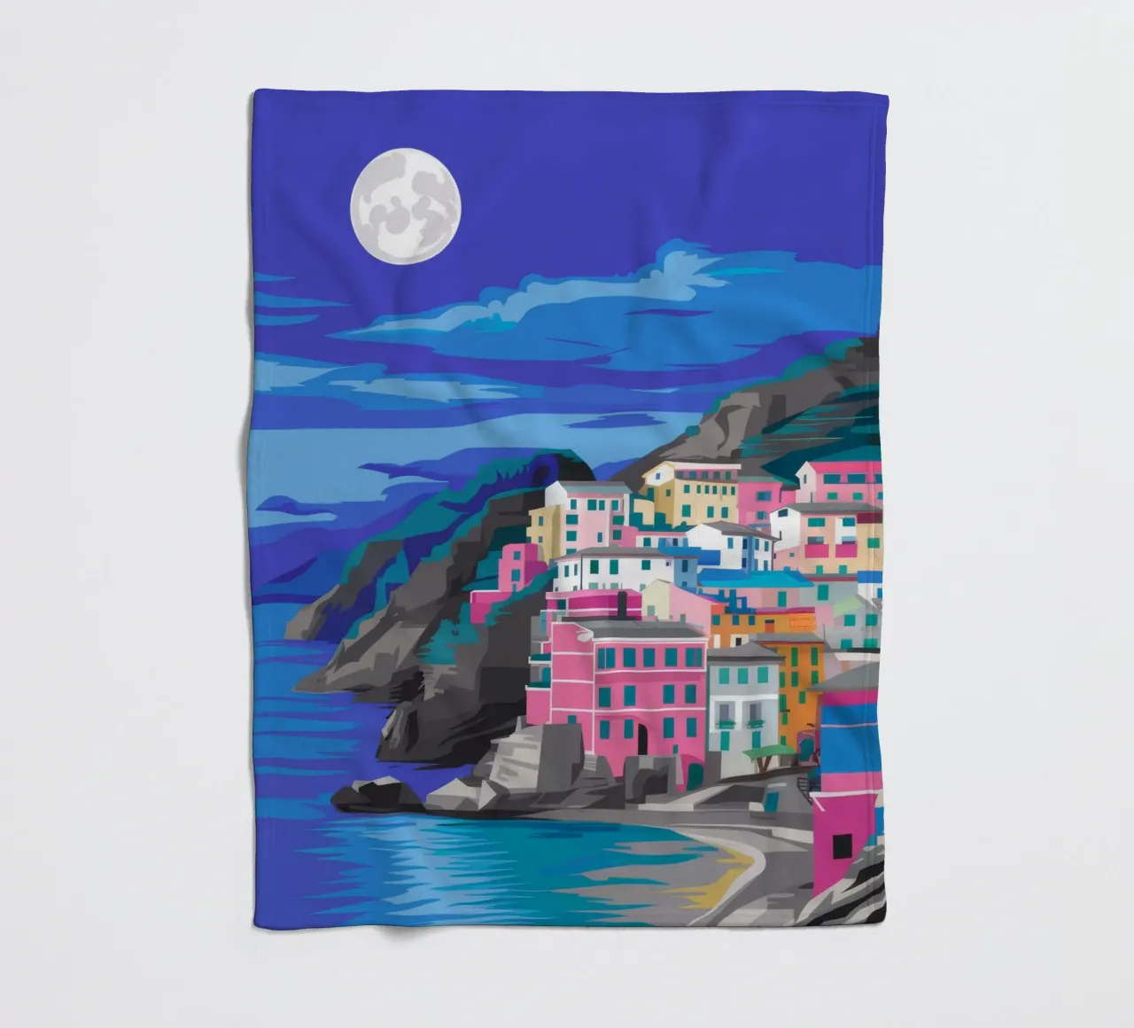 Lush Leaf Abstraction fleece blanket by Haven Mirage
