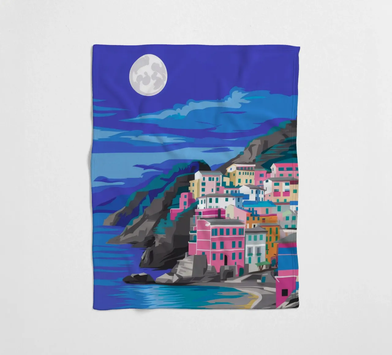 Lush Leaf Abstraction fleece blanket by Haven Mirage
