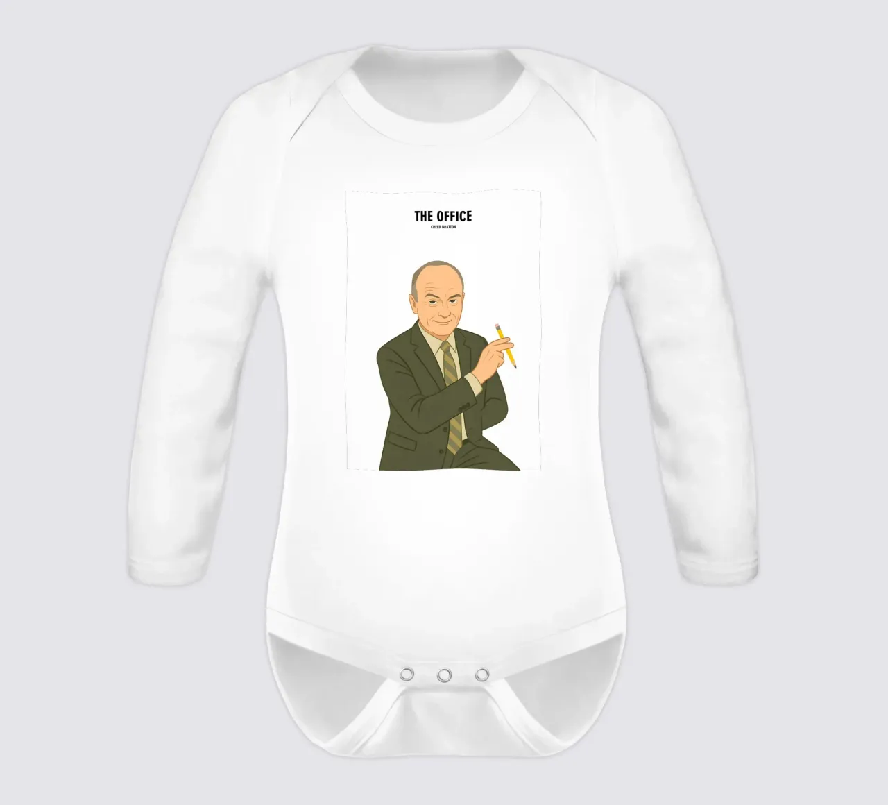 Creed Bratton The Office long-sleeve baby romper by MoviesArt