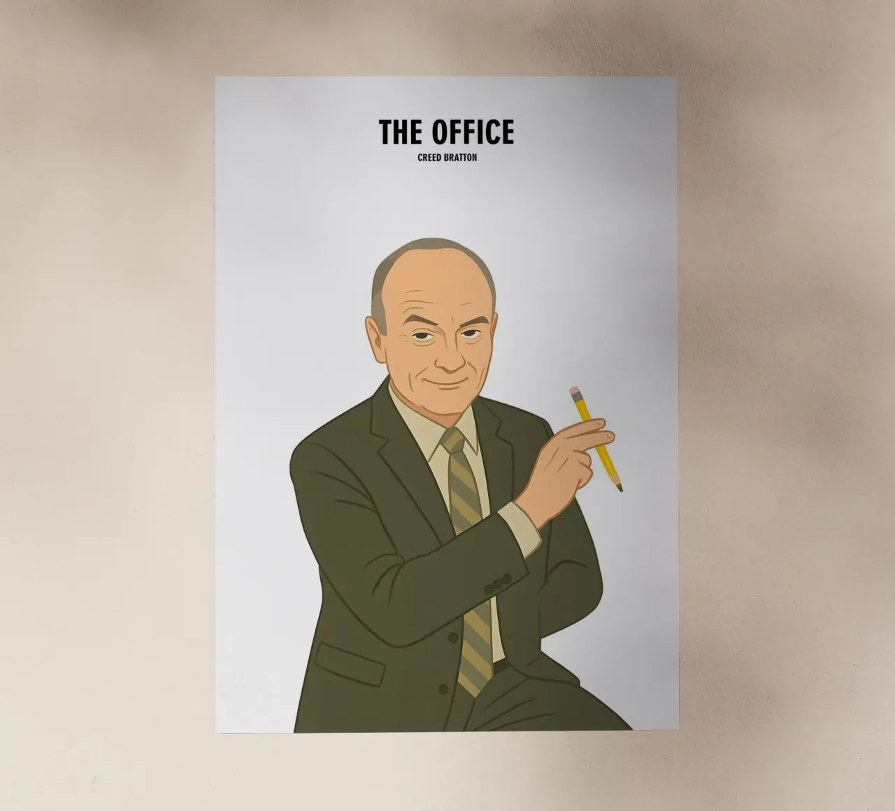 Creed Bratton The Office pellicola backlit da MoviesArt