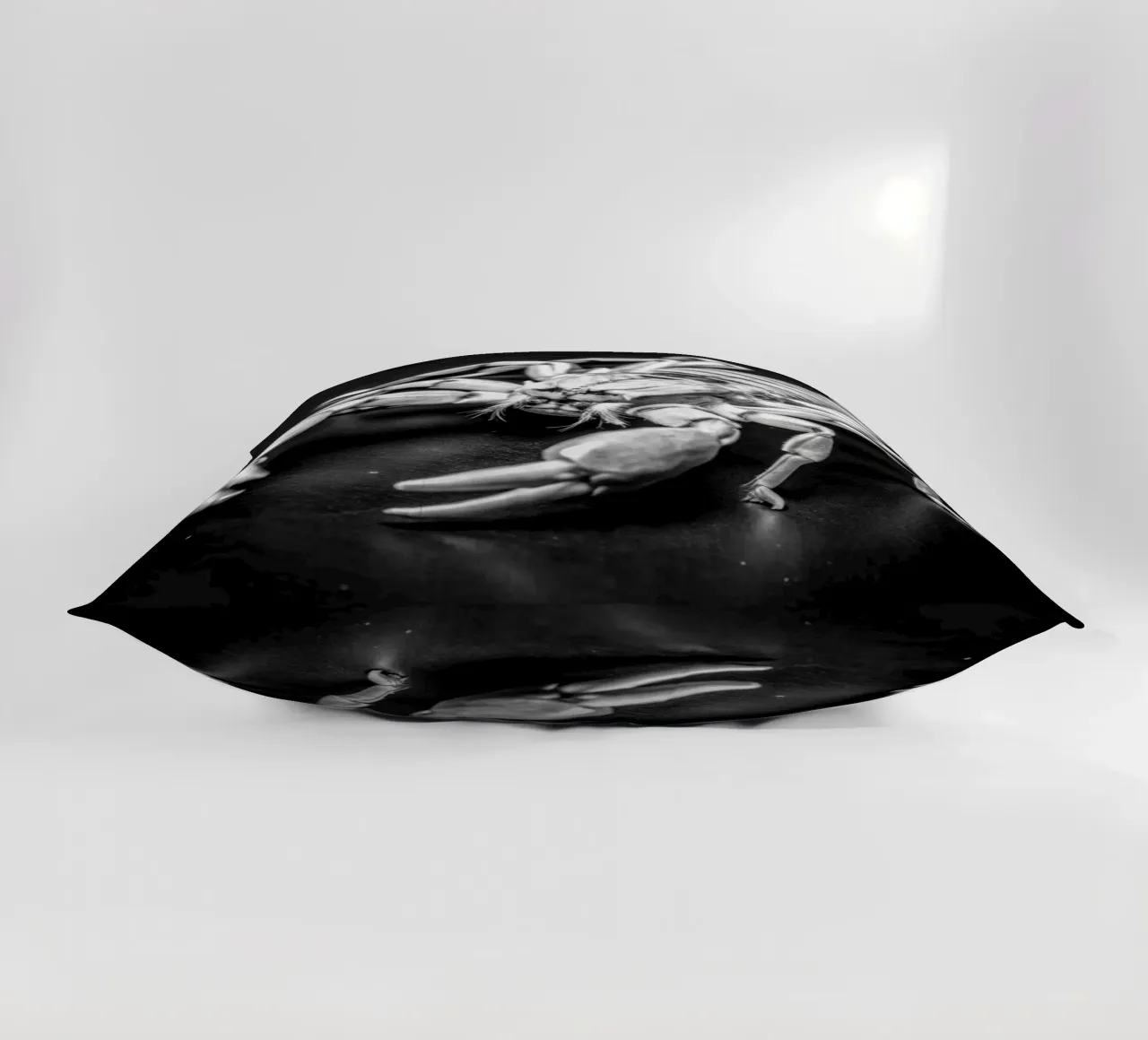 faccia di scorpione fotografia animale in bianco e nero cuscino da kanayaa