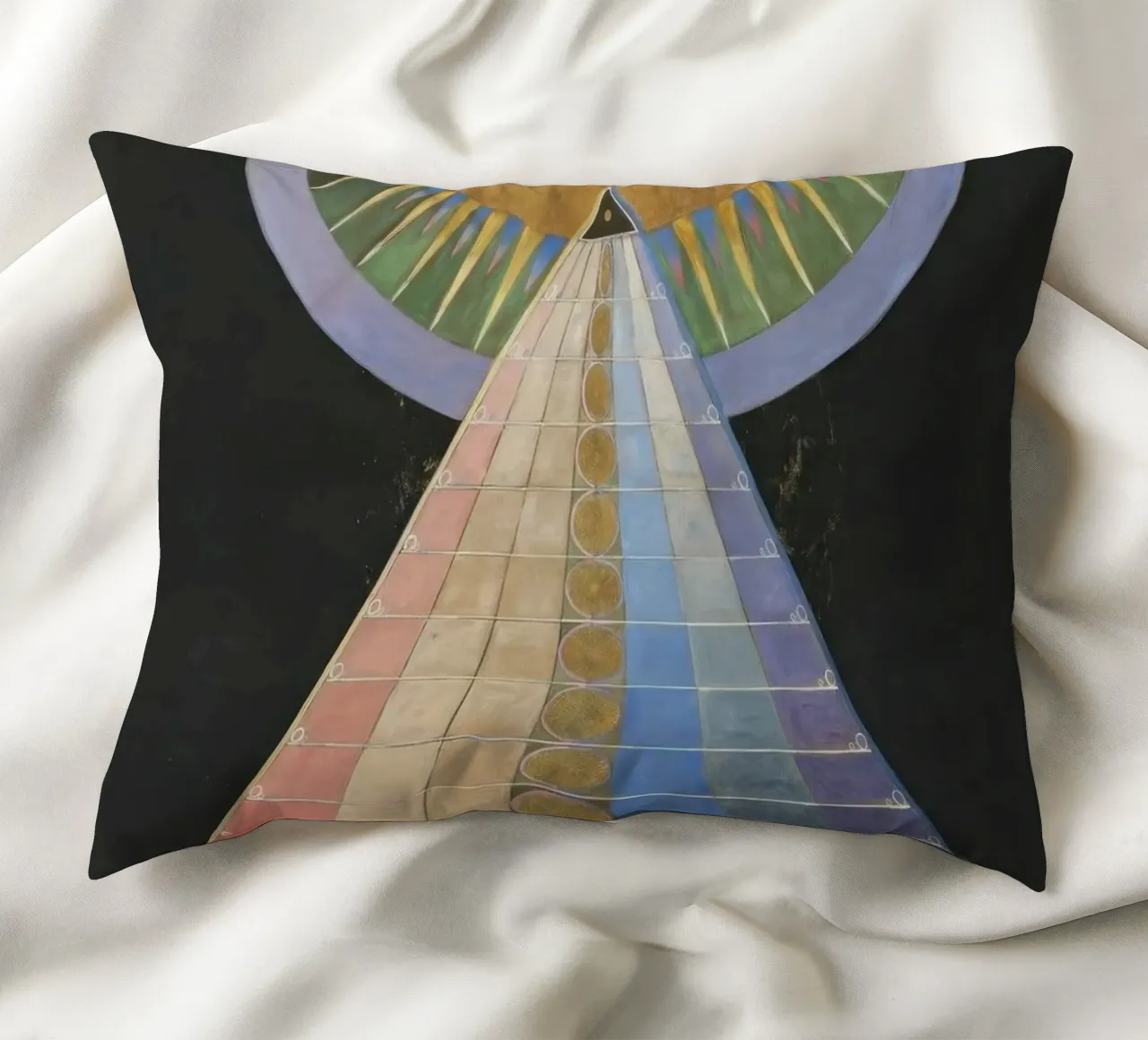 HILMA AF KLINT concentric decorative cushion by Hilma HIll