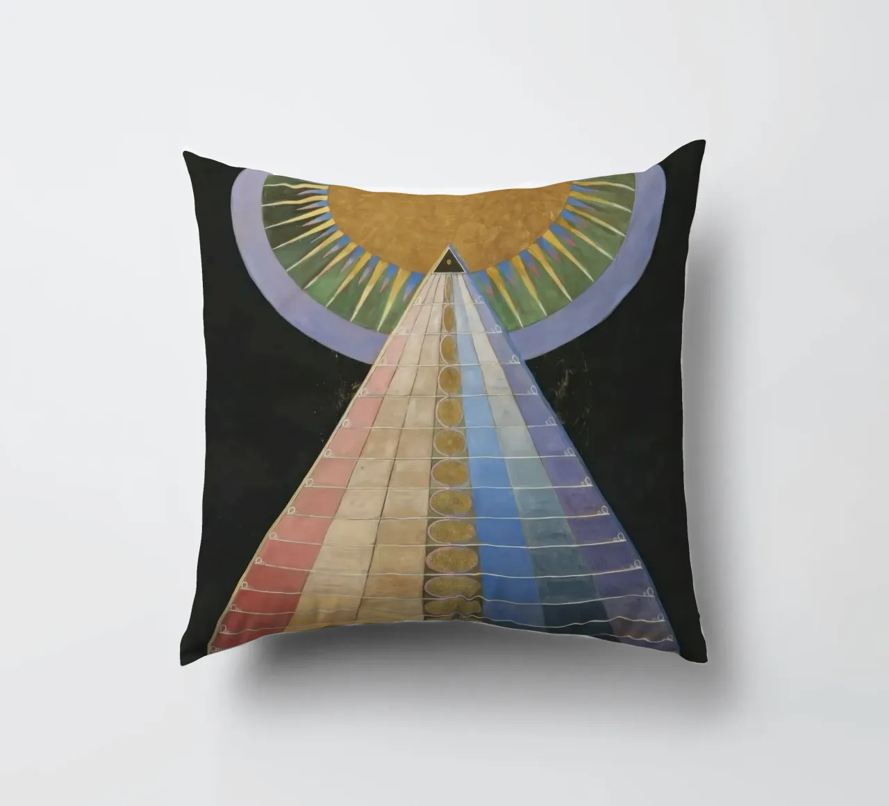 HILMA AF KLINT concentric decorative cushion by Hilma HIll