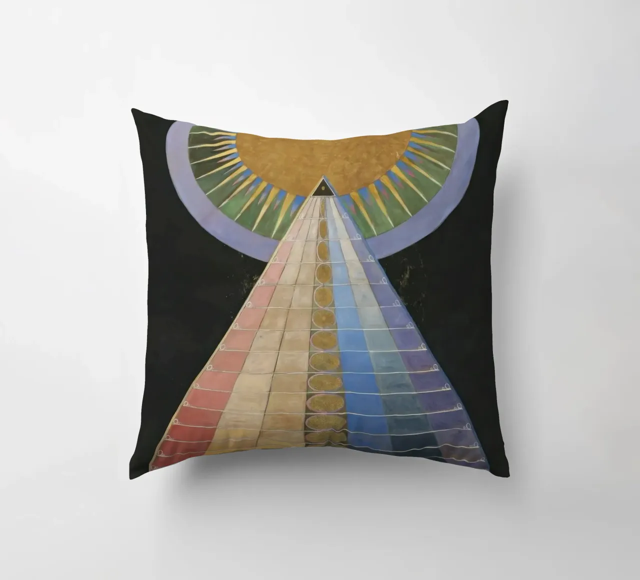 HILMA AF KLINT concentric decorative cushion by Hilma HIll