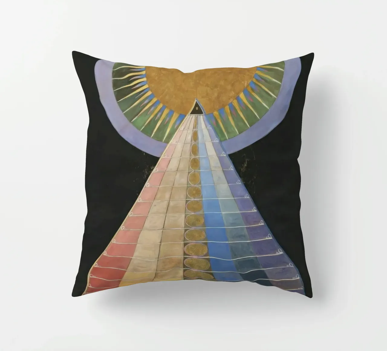HILMA AF KLINT concentric decorative cushion by Hilma HIll