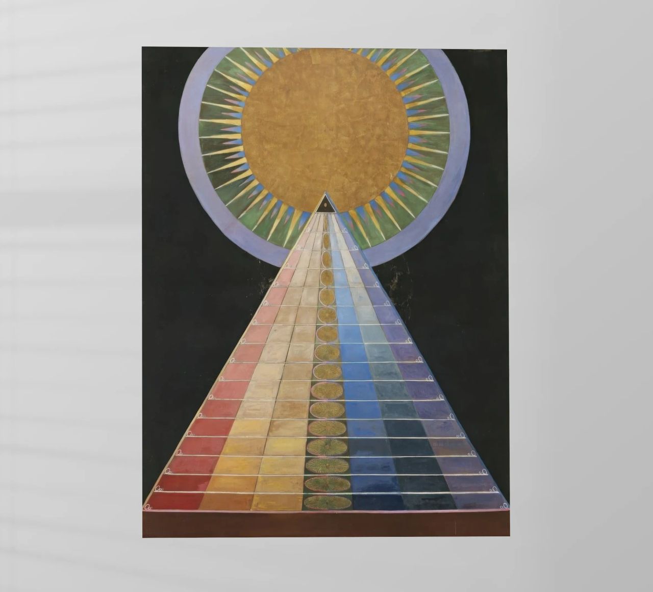 HILMA AF KLINT concentric pellicola backlit da Hilma HIll