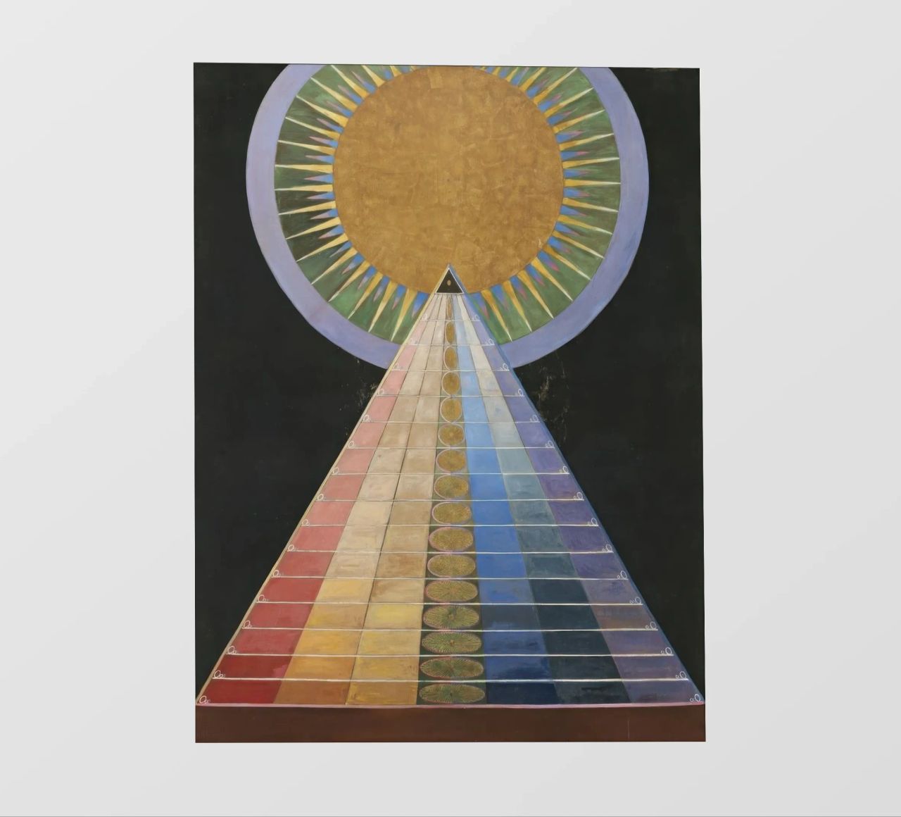 HILMA AF KLINT concentric pellicola backlit da Hilma HIll