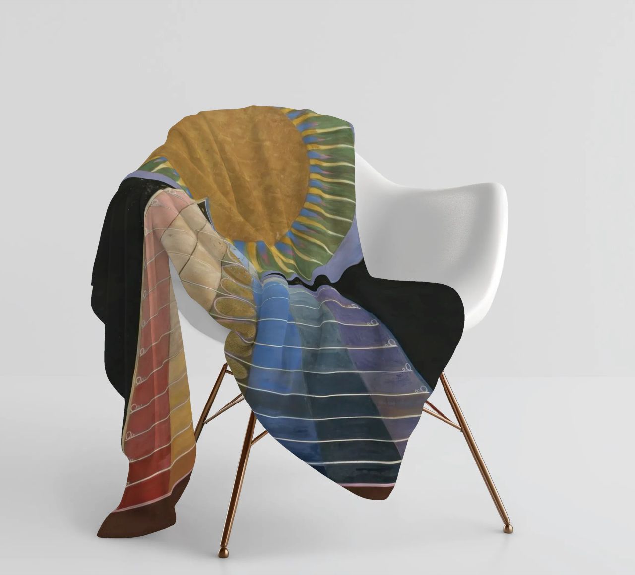HILMA AF KLINT concentric coperta in pile da Hilma HIll