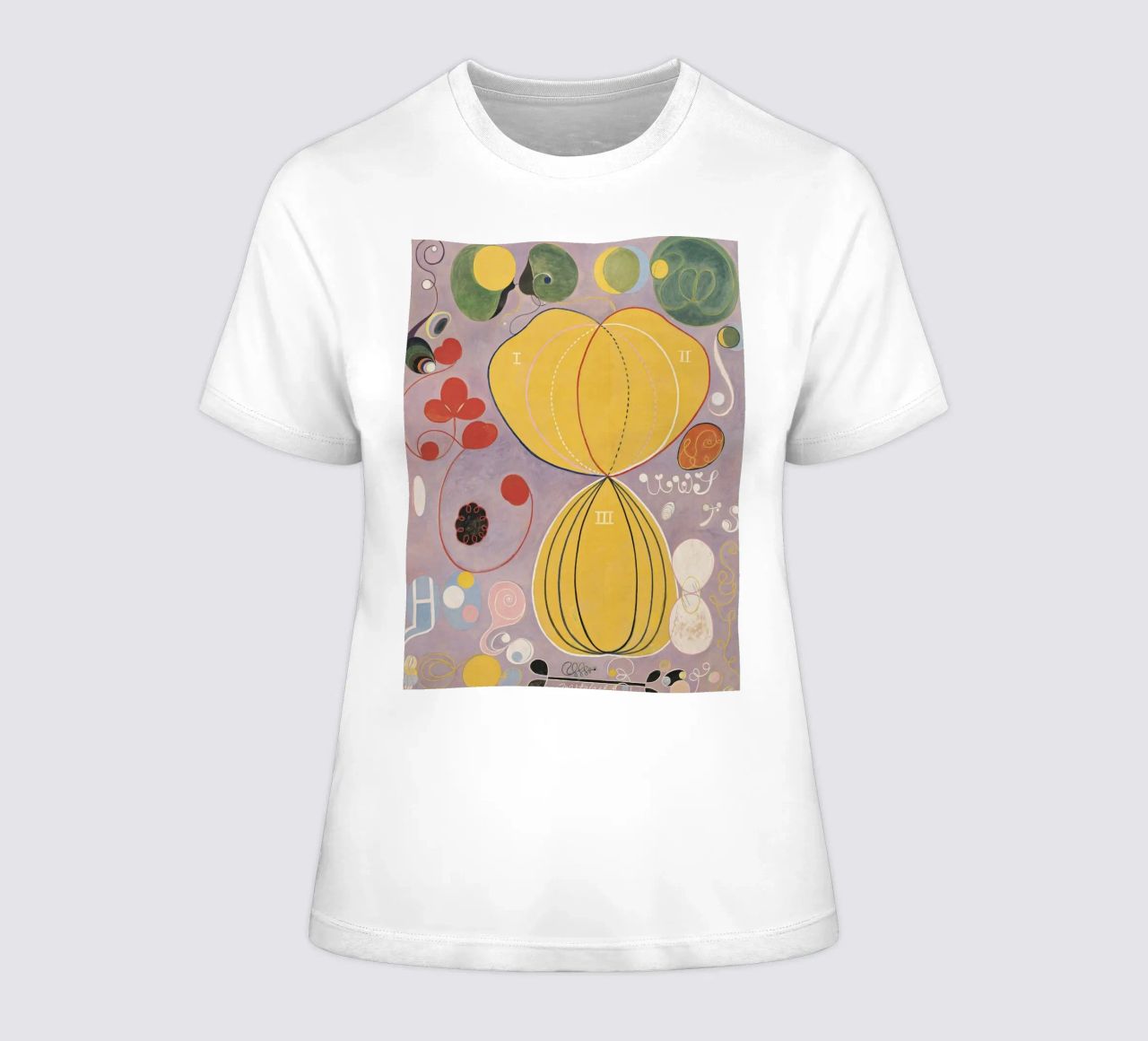 HILMA AF KLINT abstract forms women's fitted t-shirt by Hilma HIll