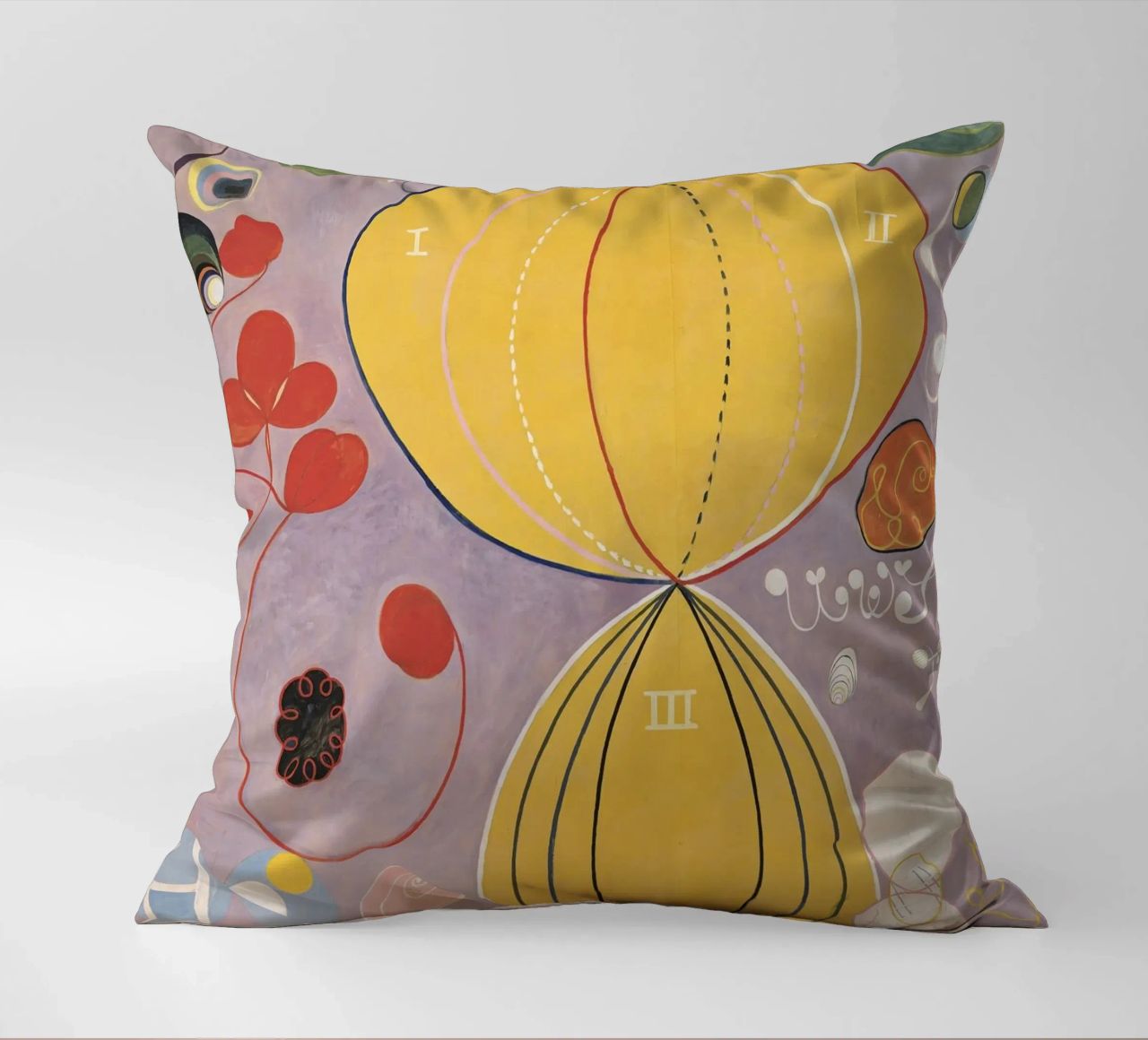 HILMA AF KLINT abstract forms decorative cushion by Hilma HIll