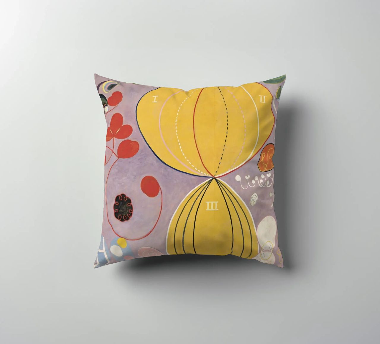HILMA AF KLINT abstract forms decorative cushion by Hilma HIll