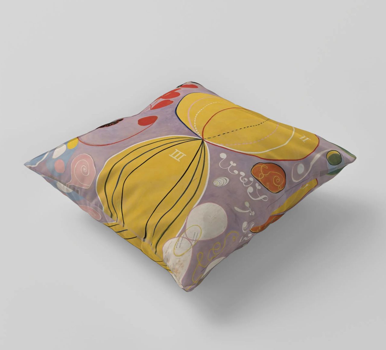HILMA AF KLINT abstract forms decorative cushion by Hilma HIll
