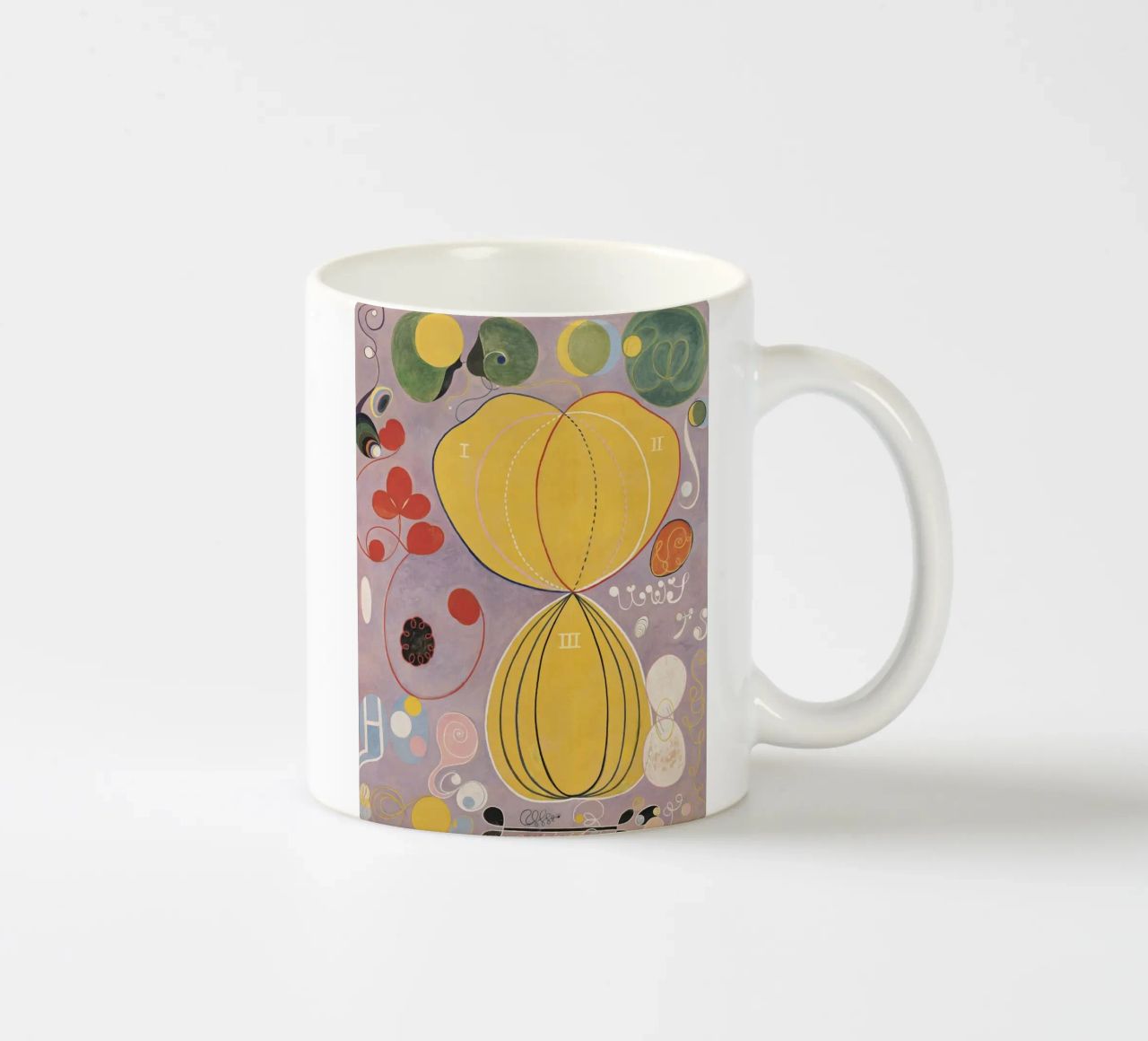 HILMA AF KLINT abstract forms ceramic mug by Hilma HIll