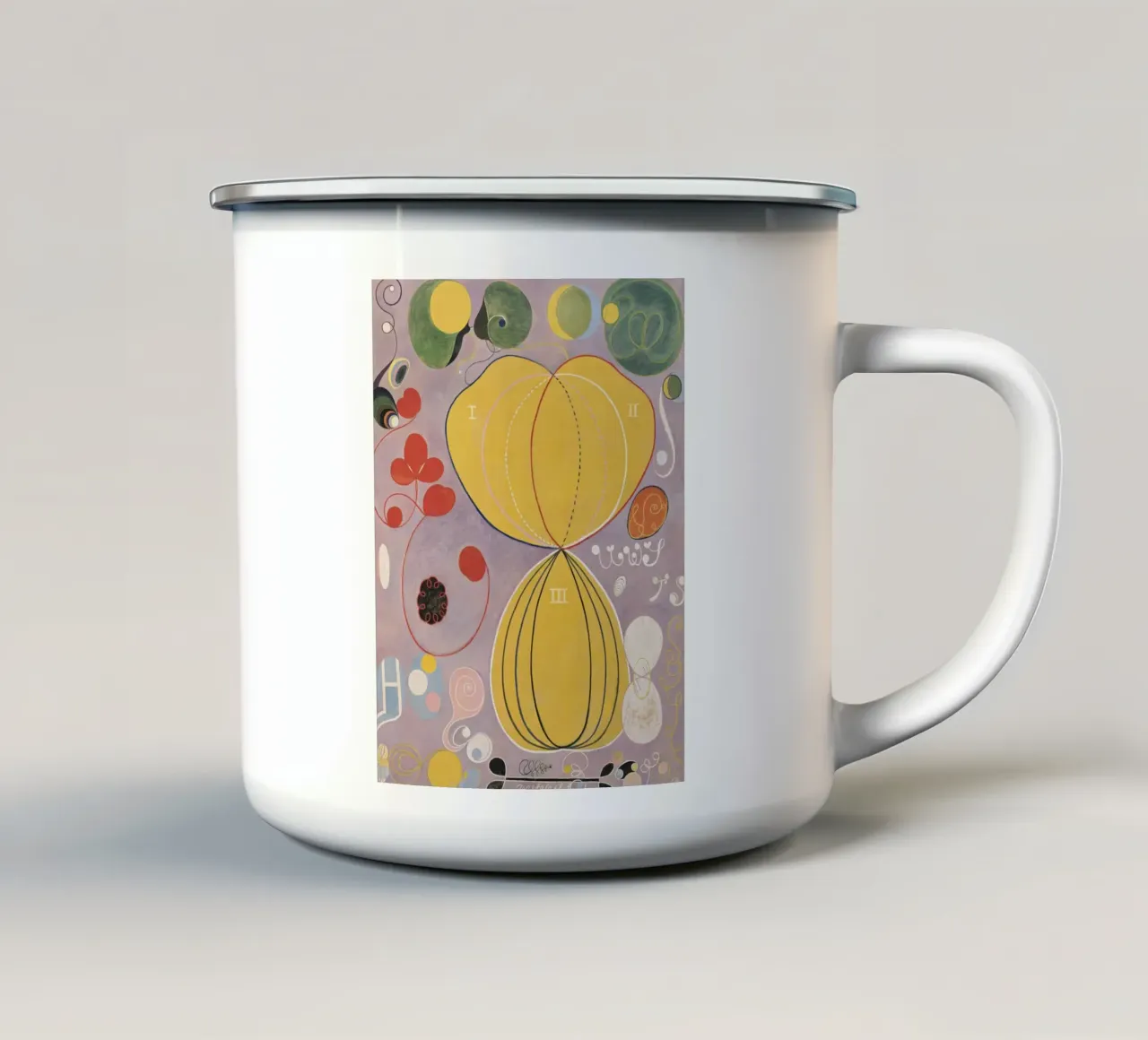 HILMA AF KLINT abstrakte Formulare Emaille Tasse von Hilma HIll